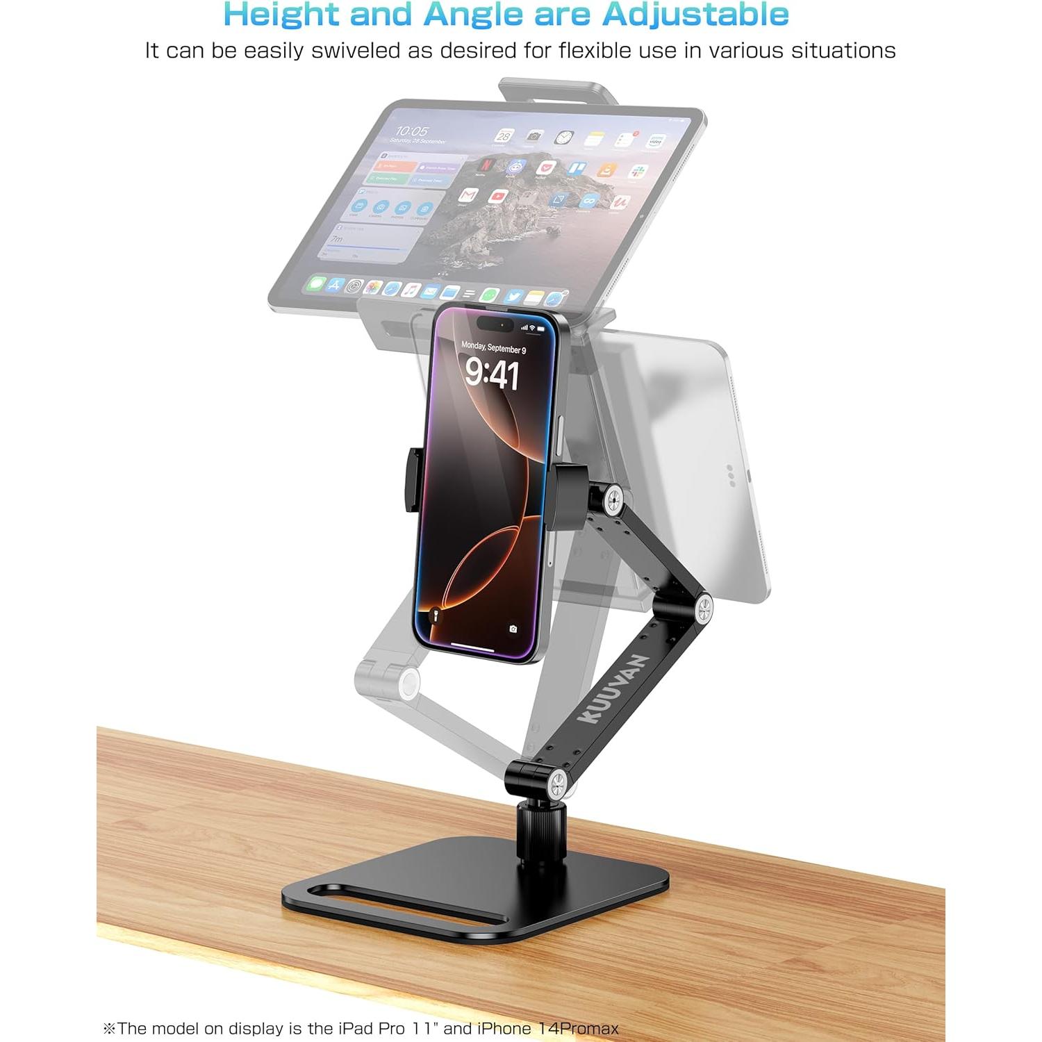 Soporte para Tablet y Monitor KUUVAN KVZJ-08 Ajustable 80-264 cm