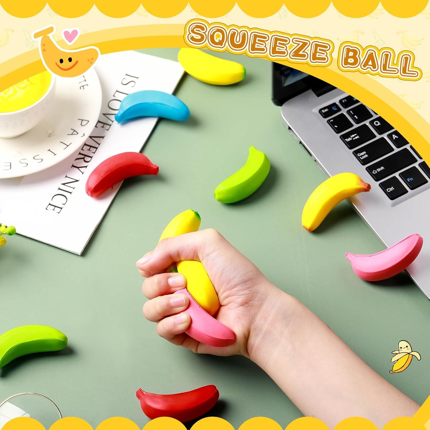 Civaner 30 Juguetes Antiestrés Plátano Estirables Multicolor