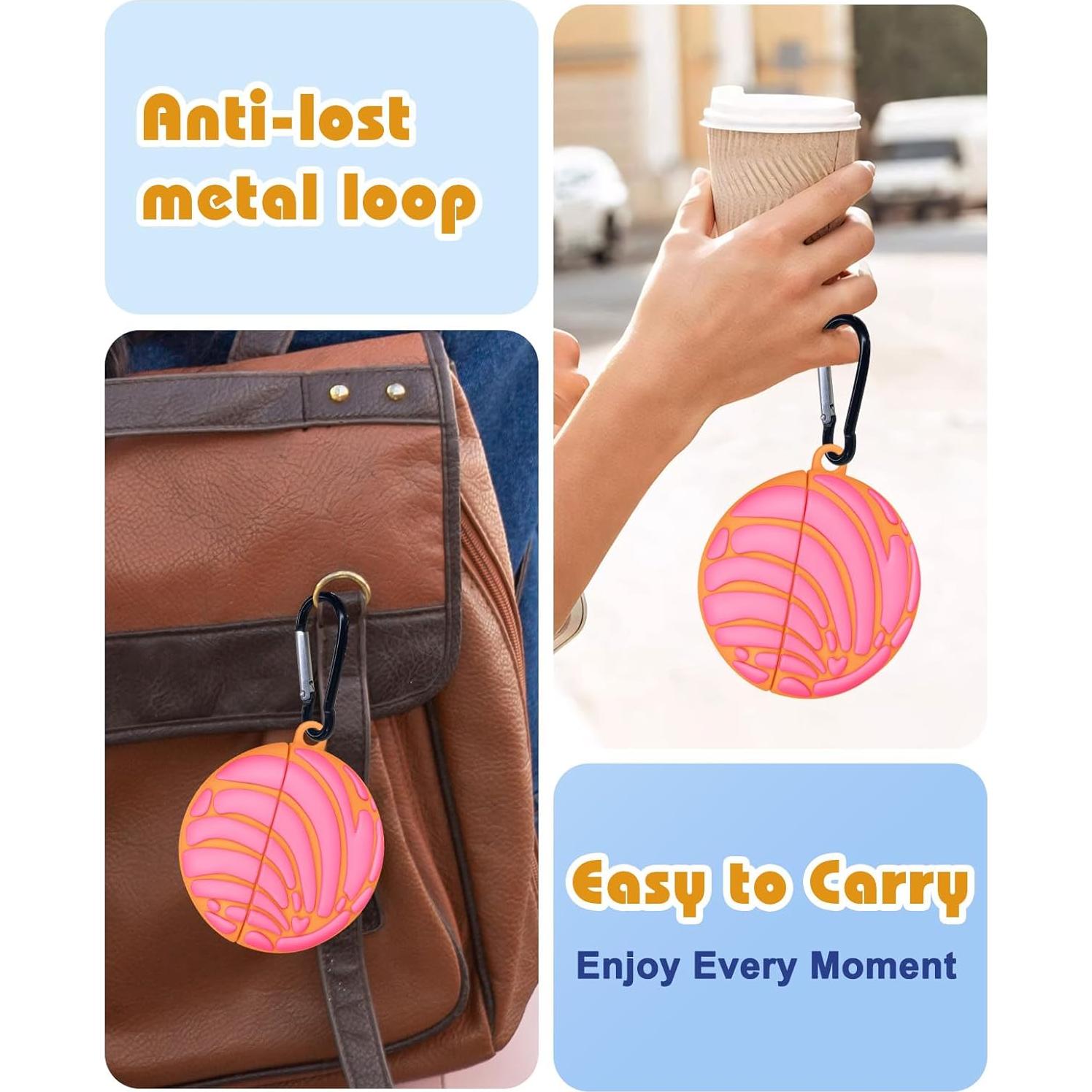 Funda de Silicona Rosa Boaretiu para AirPods 1ra/2da Generación