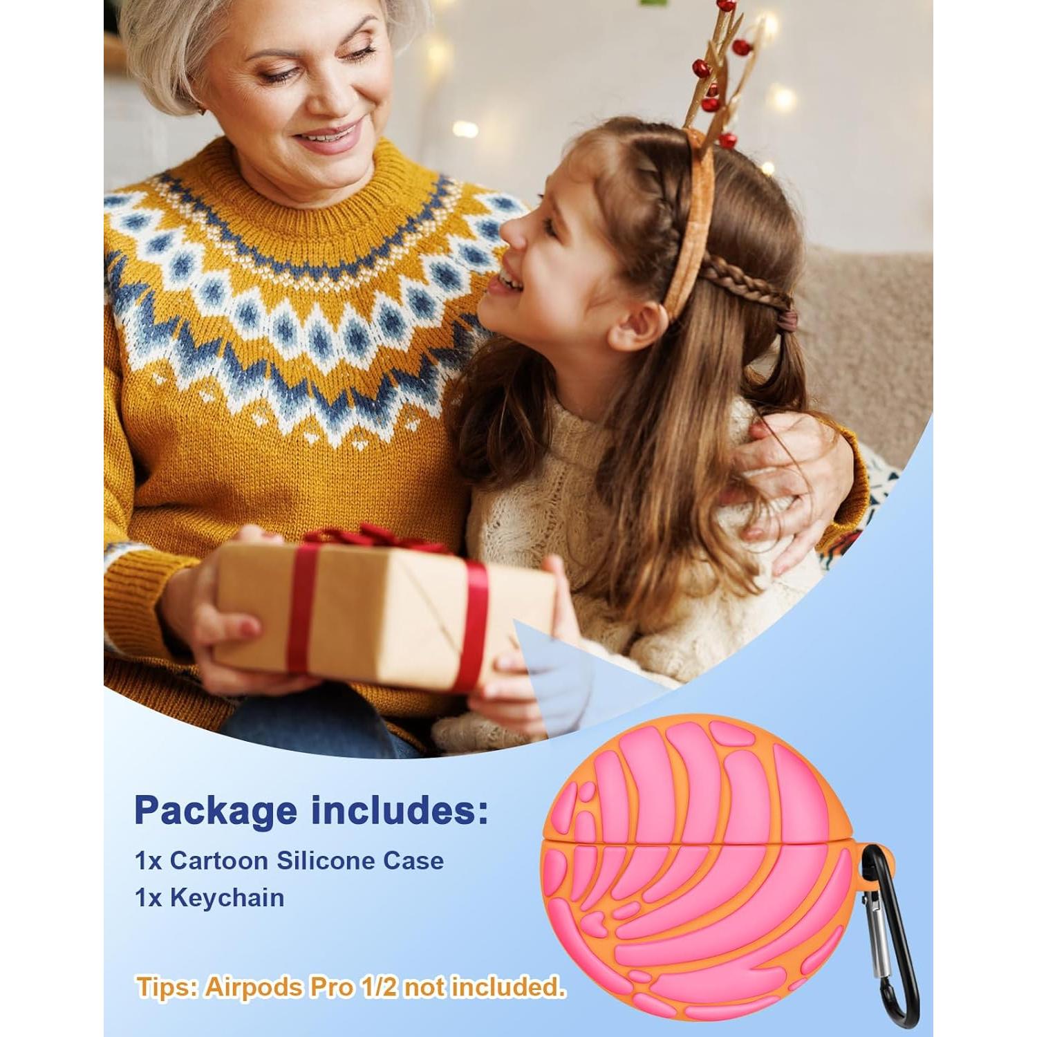 Funda de Silicona Rosa Boaretiu para AirPods 1ra/2da Generación