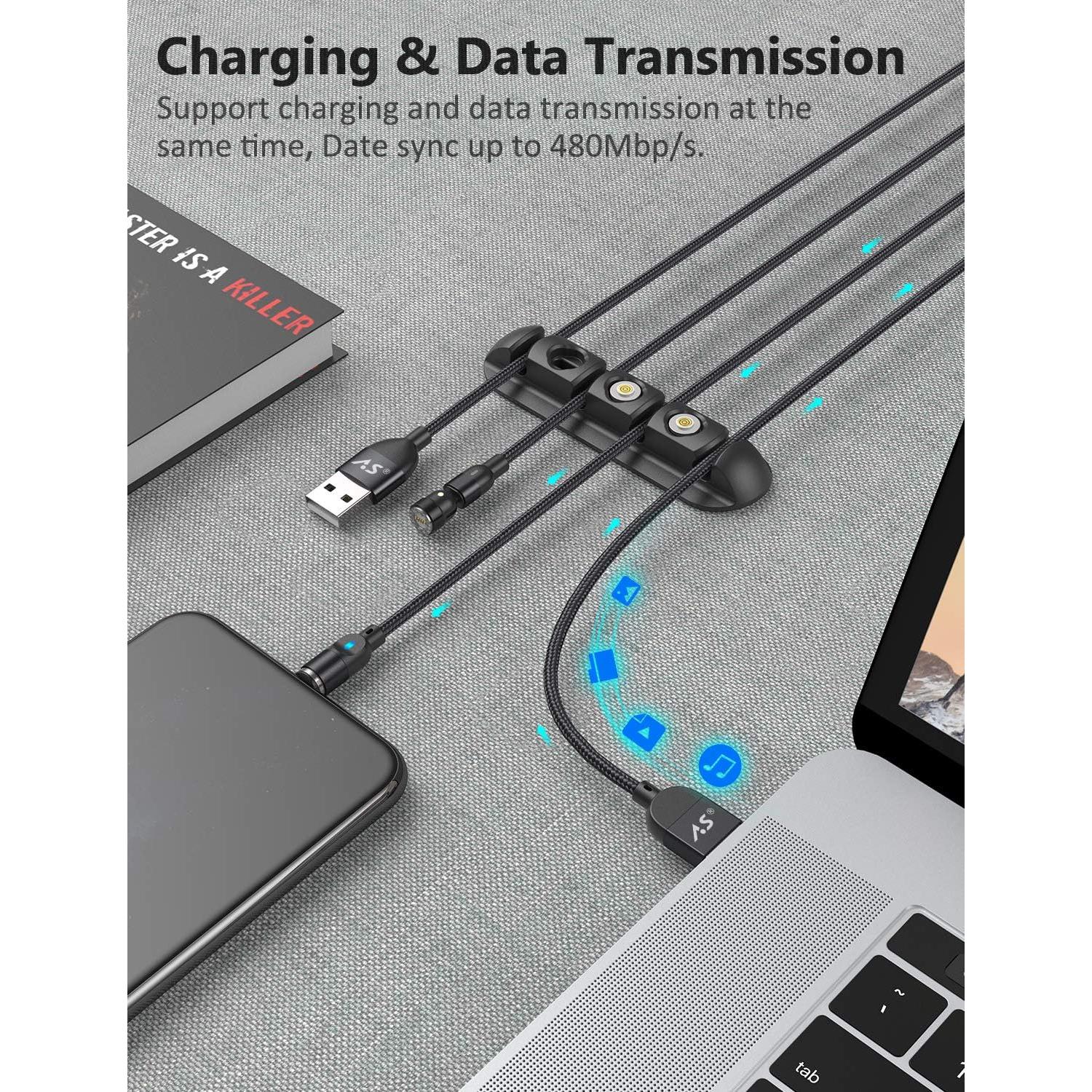 Cable de carga magnético A.S Gen2 1m y 2m carga rápida