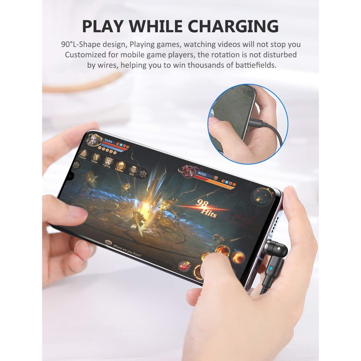 Cable de carga magnético A.S Gen2 1m y 2m carga rápida