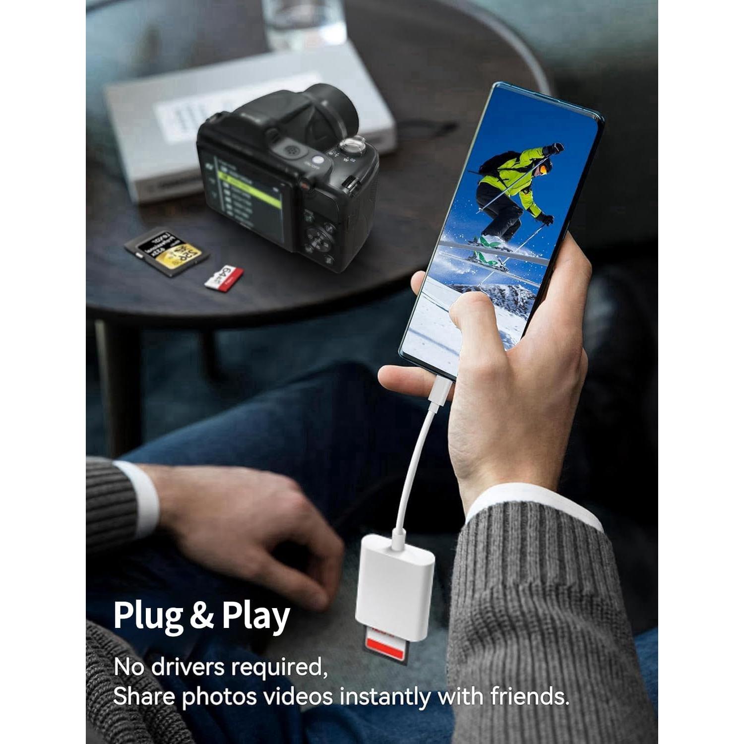 Lector de Tarjeta SD USB C Luonanava para iPhone 16/15 Pro