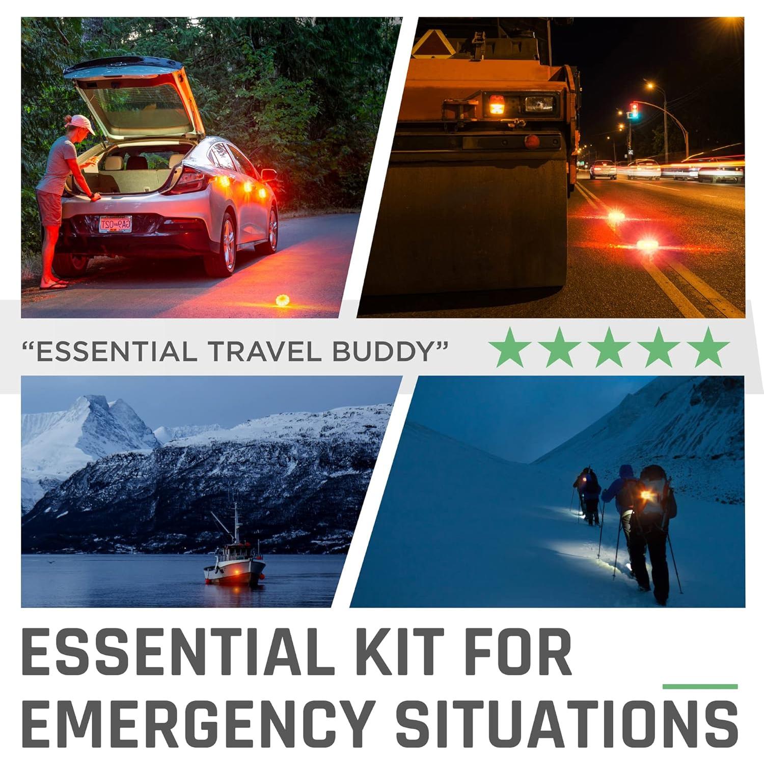Kit de Emergencia HOKENA con 3 Bengalas LED y Accesorios