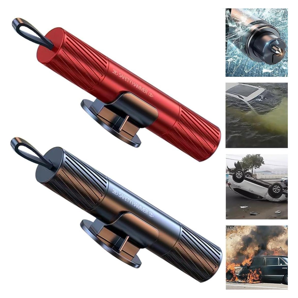 Martillo de Seguridad 2 en 1 Safehammer Rojo y Negro