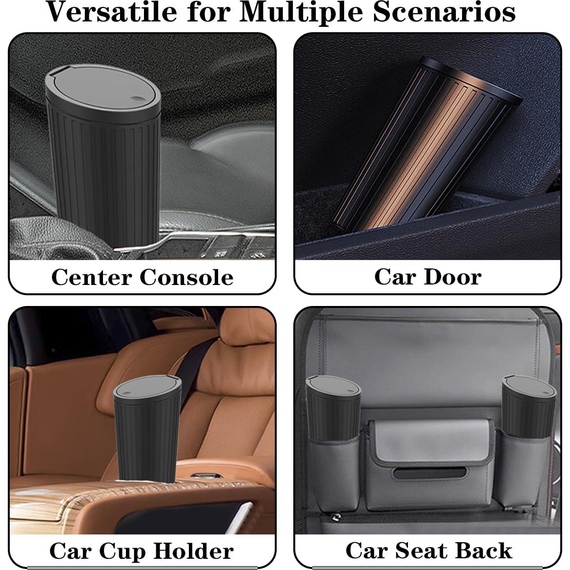 Bote de Basura para Auto SGLRT Negro a Prueba de Fugas 18cm