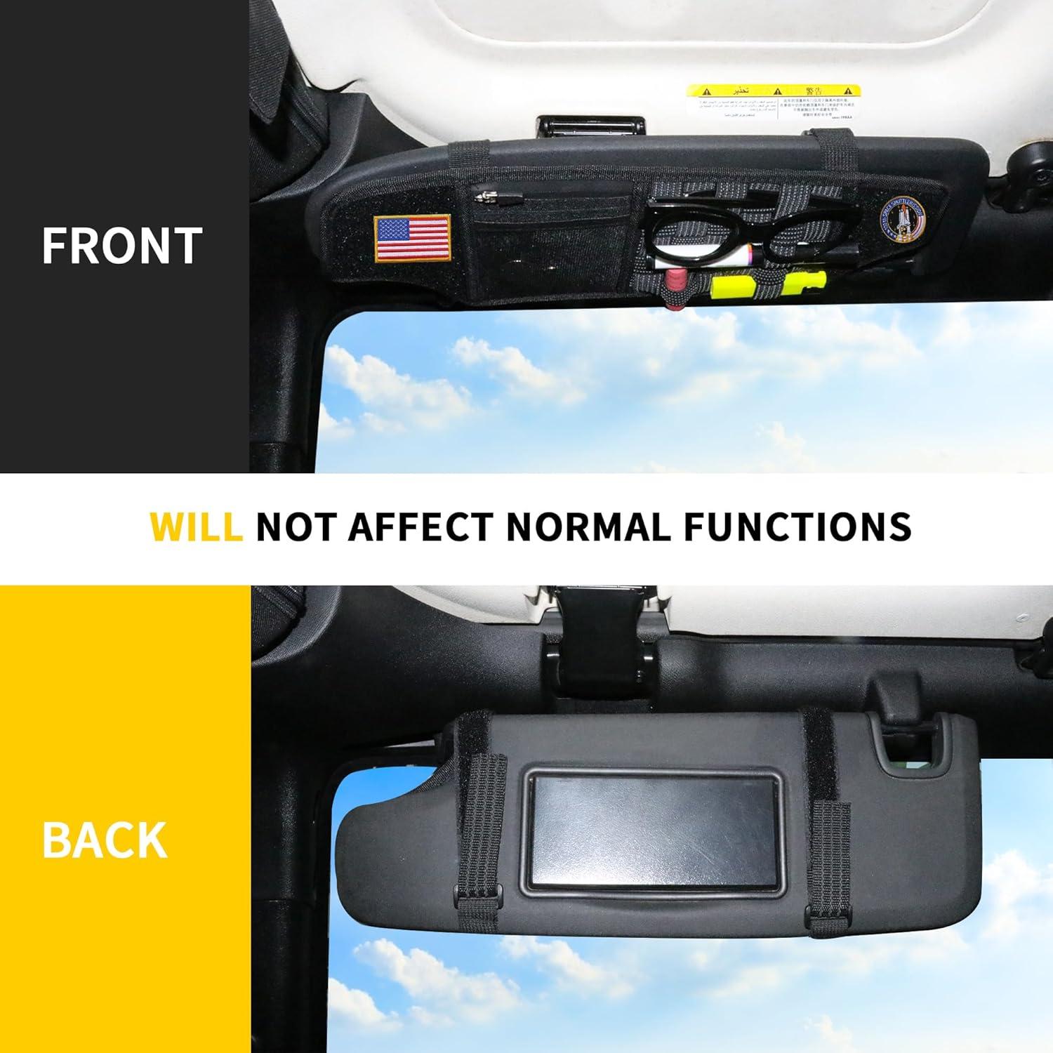 Organizador de Visera Táctica RERPRO para Jeep Wrangler JK 2012-2018