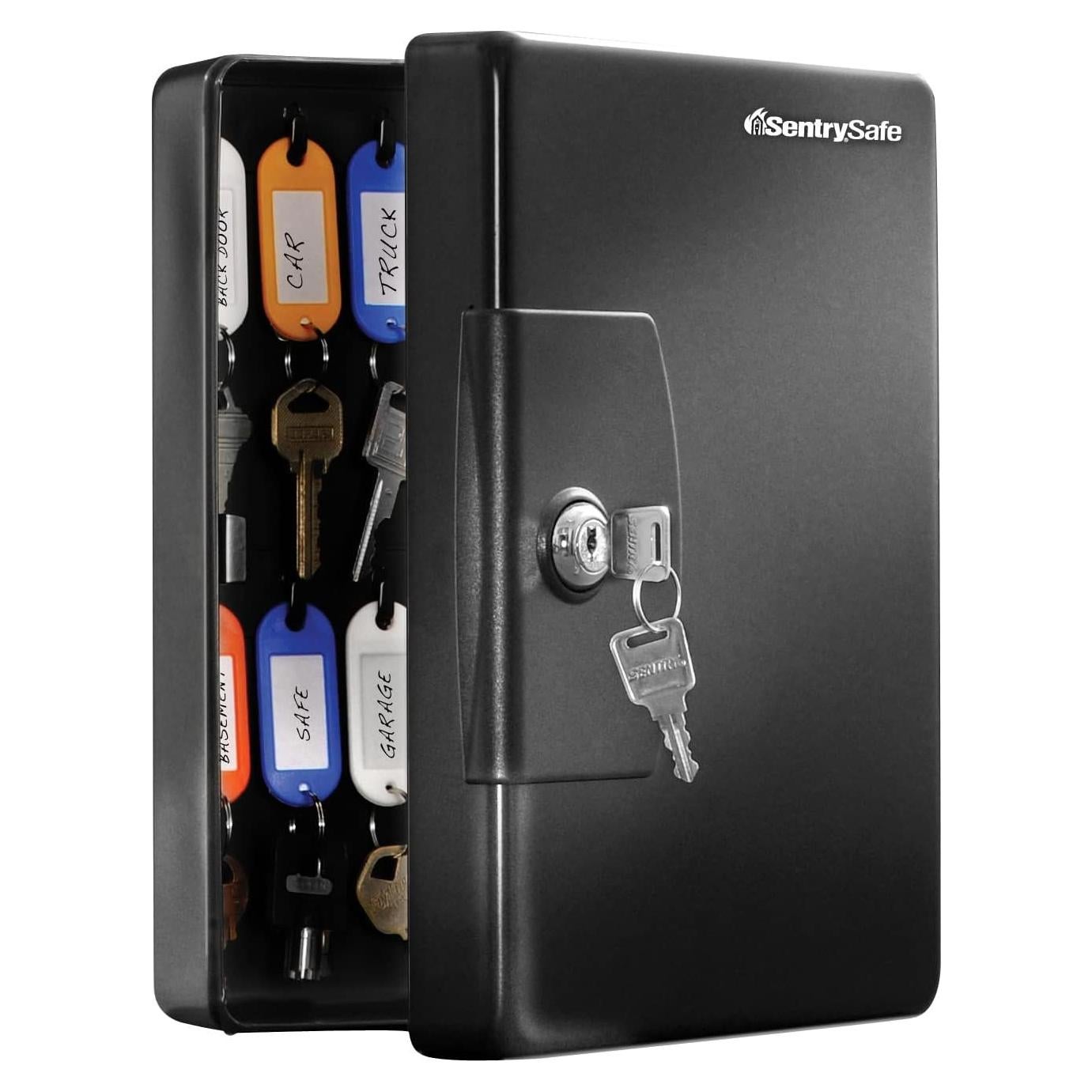 Caja de Llaves SentrySafe KB-25, Negra, Montaje en Pared, 25 Ganchos