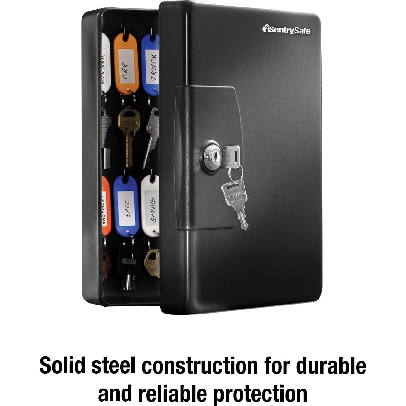 Caja de Llaves SentrySafe KB-25, Negra, Montaje en Pared, 25 Ganchos