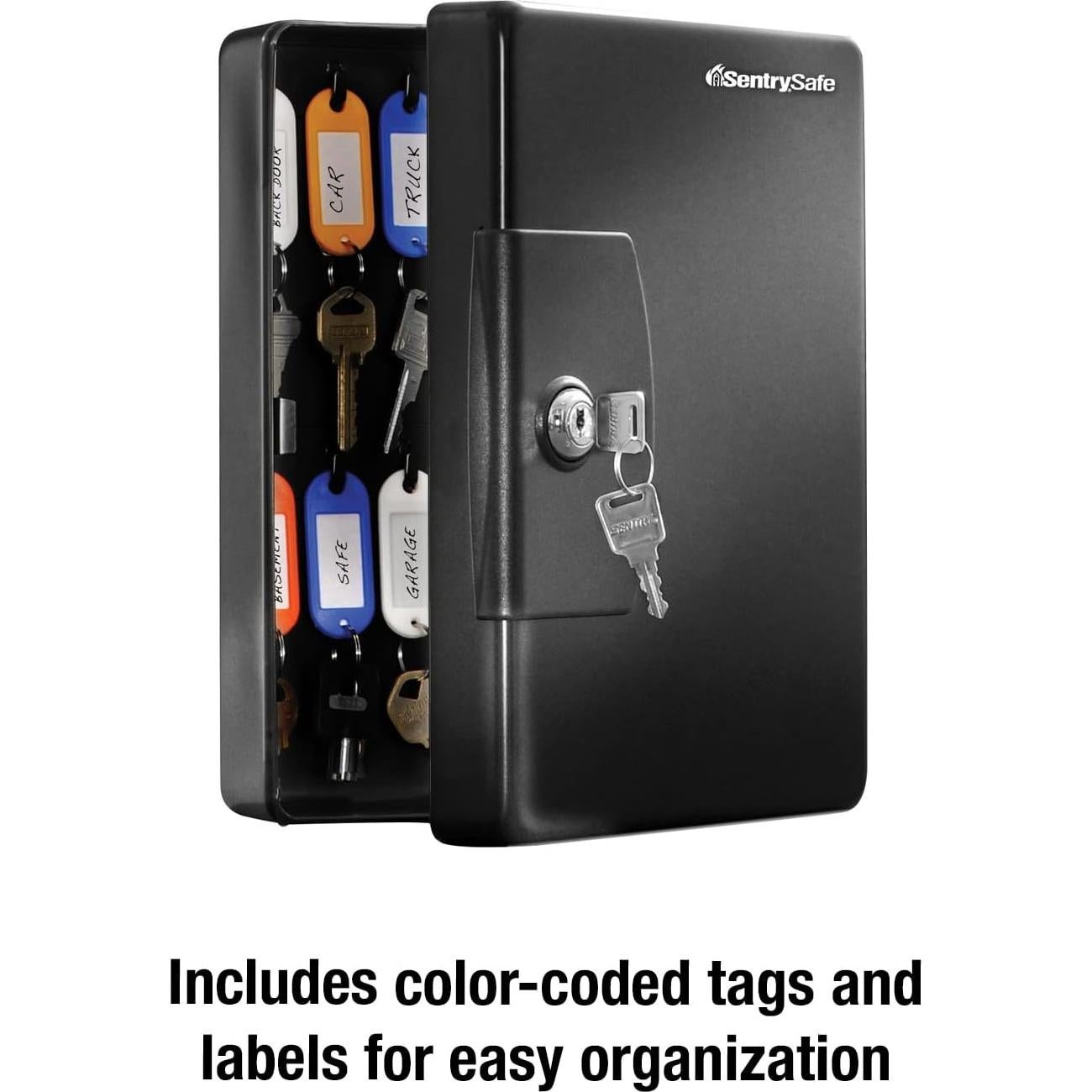 Caja de Llaves SentrySafe KB-25, Negra, Montaje en Pared, 25 Ganchos