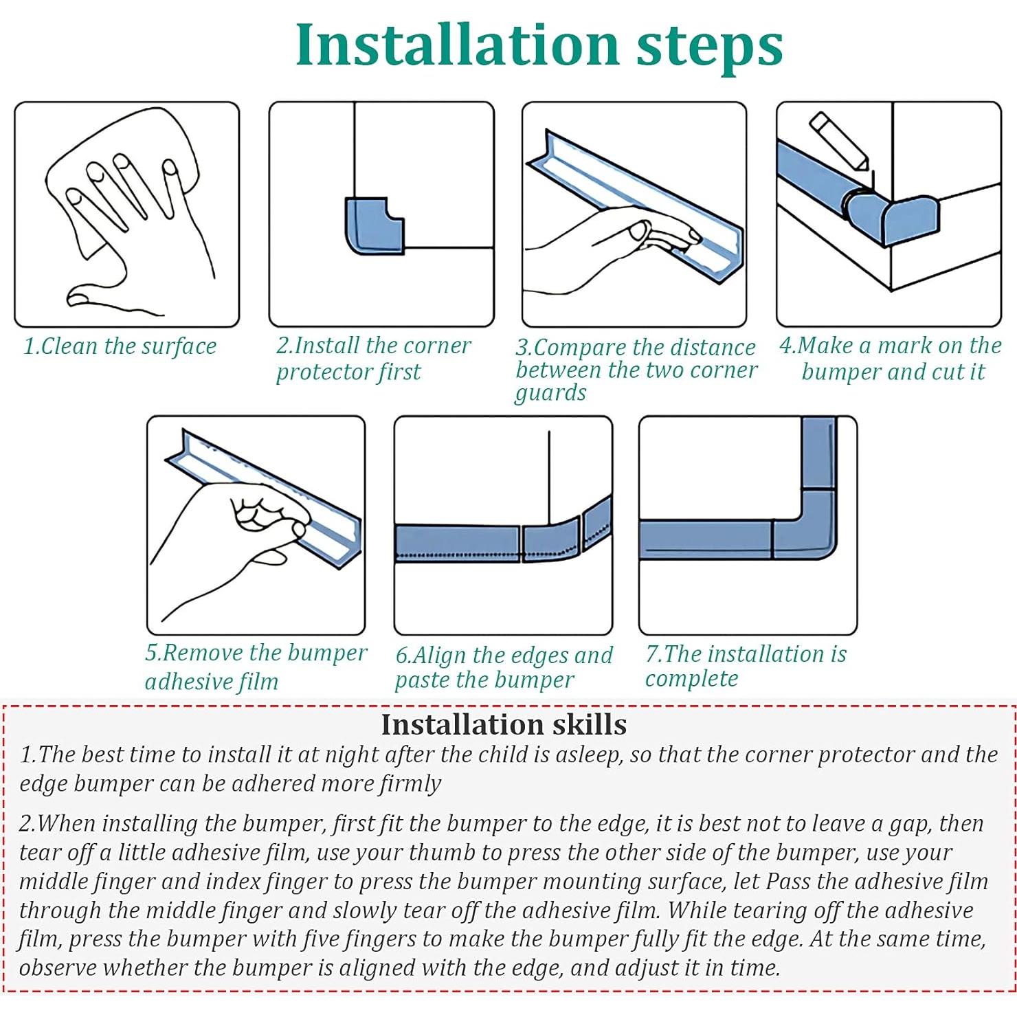 Bumpers de Seguridad Fozobaiy para Esquinas y Bordes - Gris