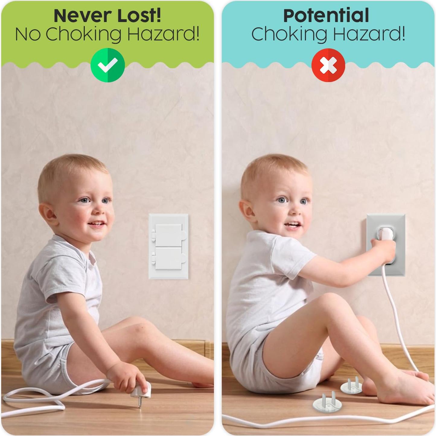 Cubiertas de Enchufes para Niños - Seguridad Eléctrica - Paquete de 2