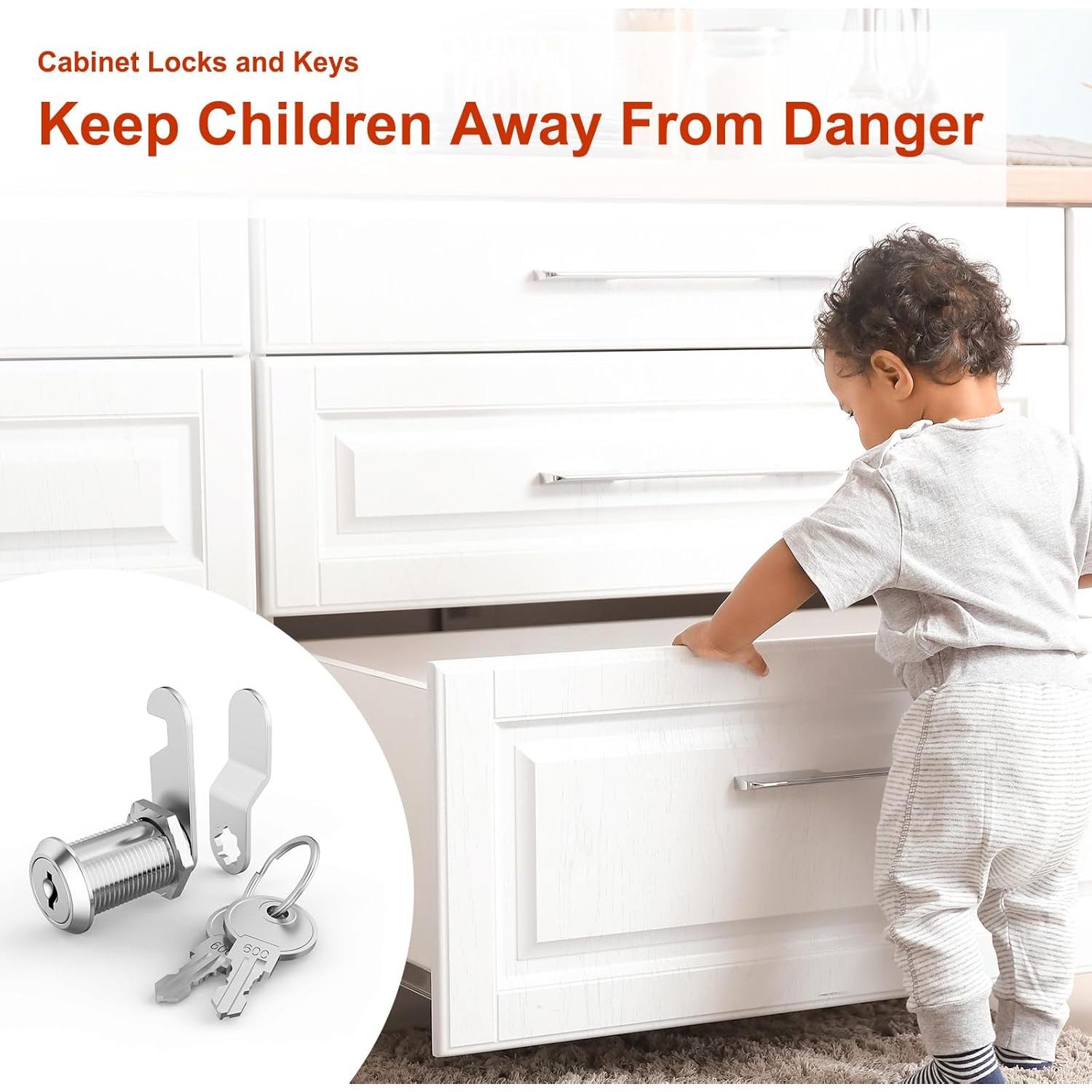 Cerraduras de Gabinete inBovoga 2 Pcs 30 mm con Llave Igual