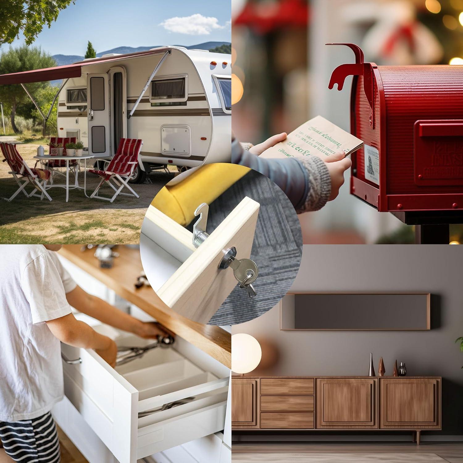 Cerraduras de Gabinete inBovoga 2 Pcs 30 mm con Llave Igual