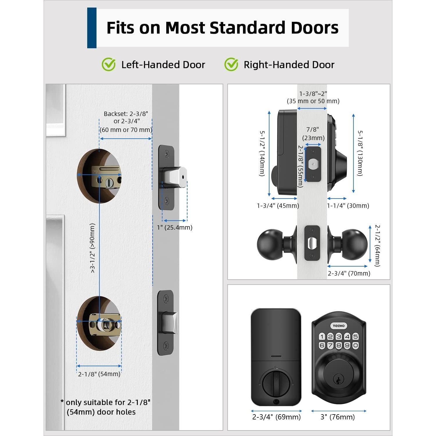 Cerradura Electrónica TEEHO TE001K Sin Llave con Teclado