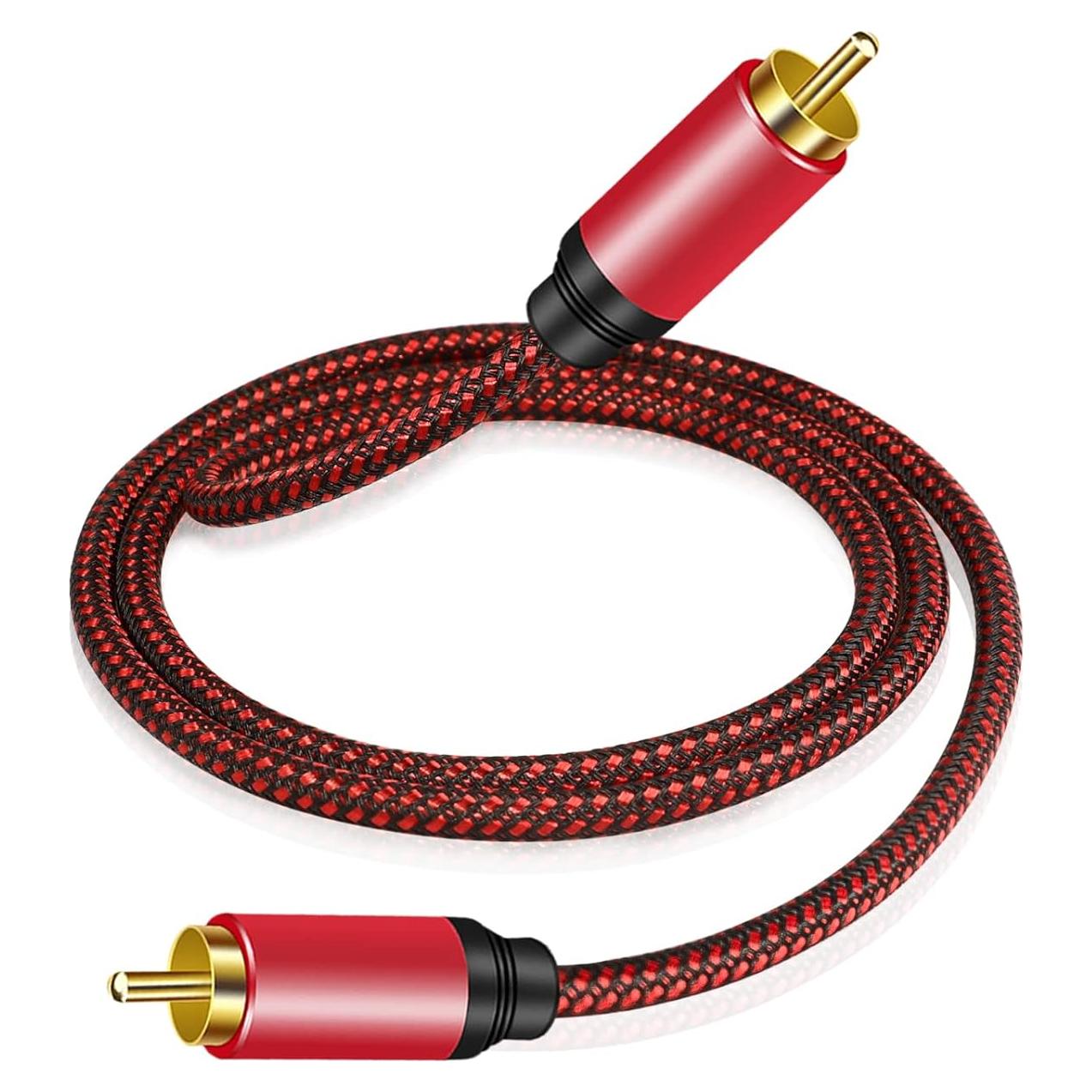 Cable de Audio Coaxial Digital Tiierzon 0.91m RCA Macho a Macho