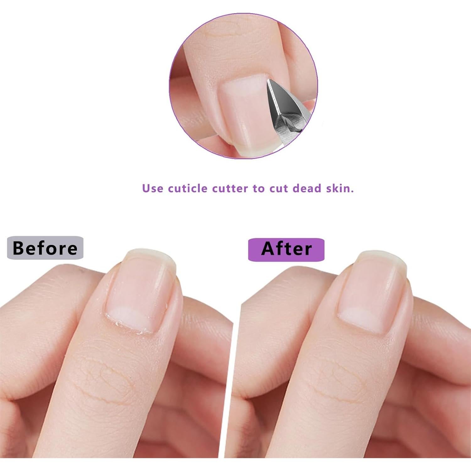 Recortador de Cutículas Decute 5 en 1 Acero Inoxidable Rosa