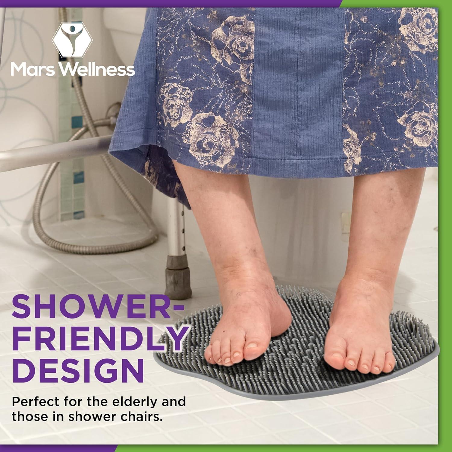 Exfoliador y Masajeador de Pies Mars Wellness Gris 30x27.4cm