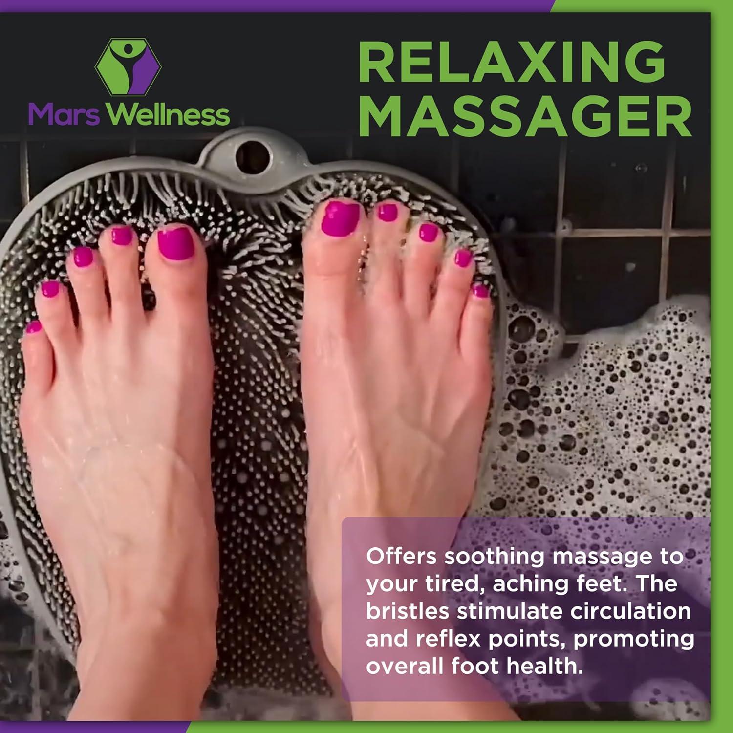 Exfoliador y Masajeador de Pies Mars Wellness Gris 30x27.4cm