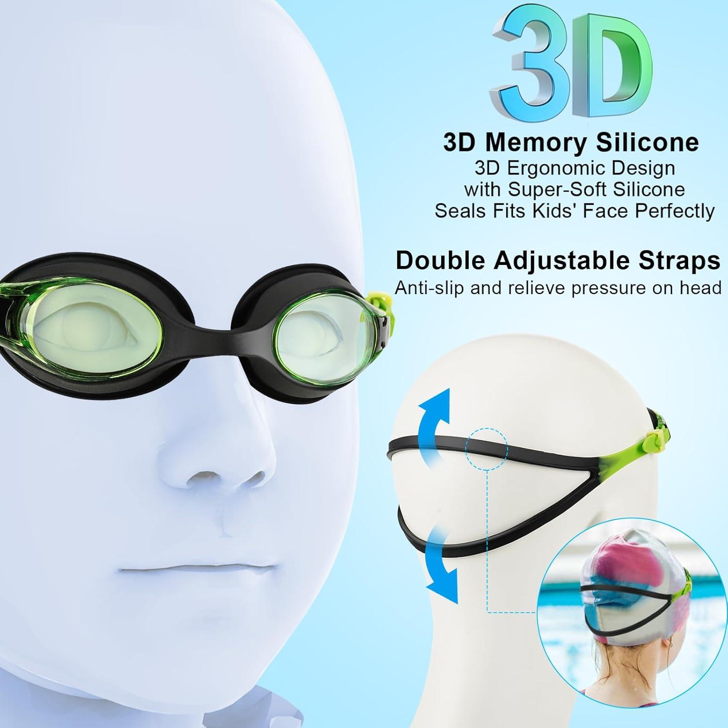 Gafas de Natación Starweh Kids, 2 Paquetes Antiempañantes
