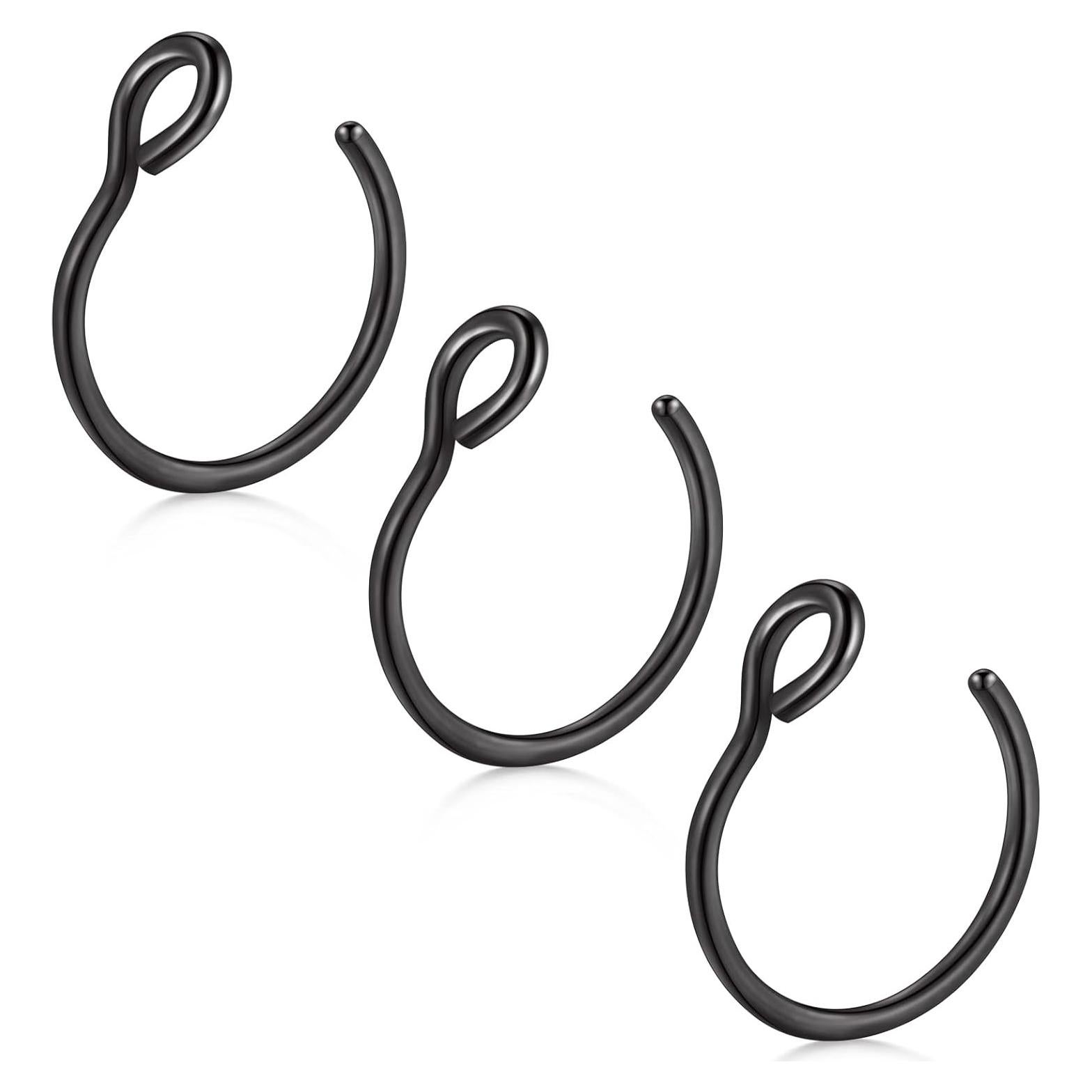 Aro Falso de Septum D.Bella 20G Acero Inoxidable 3 Piezas