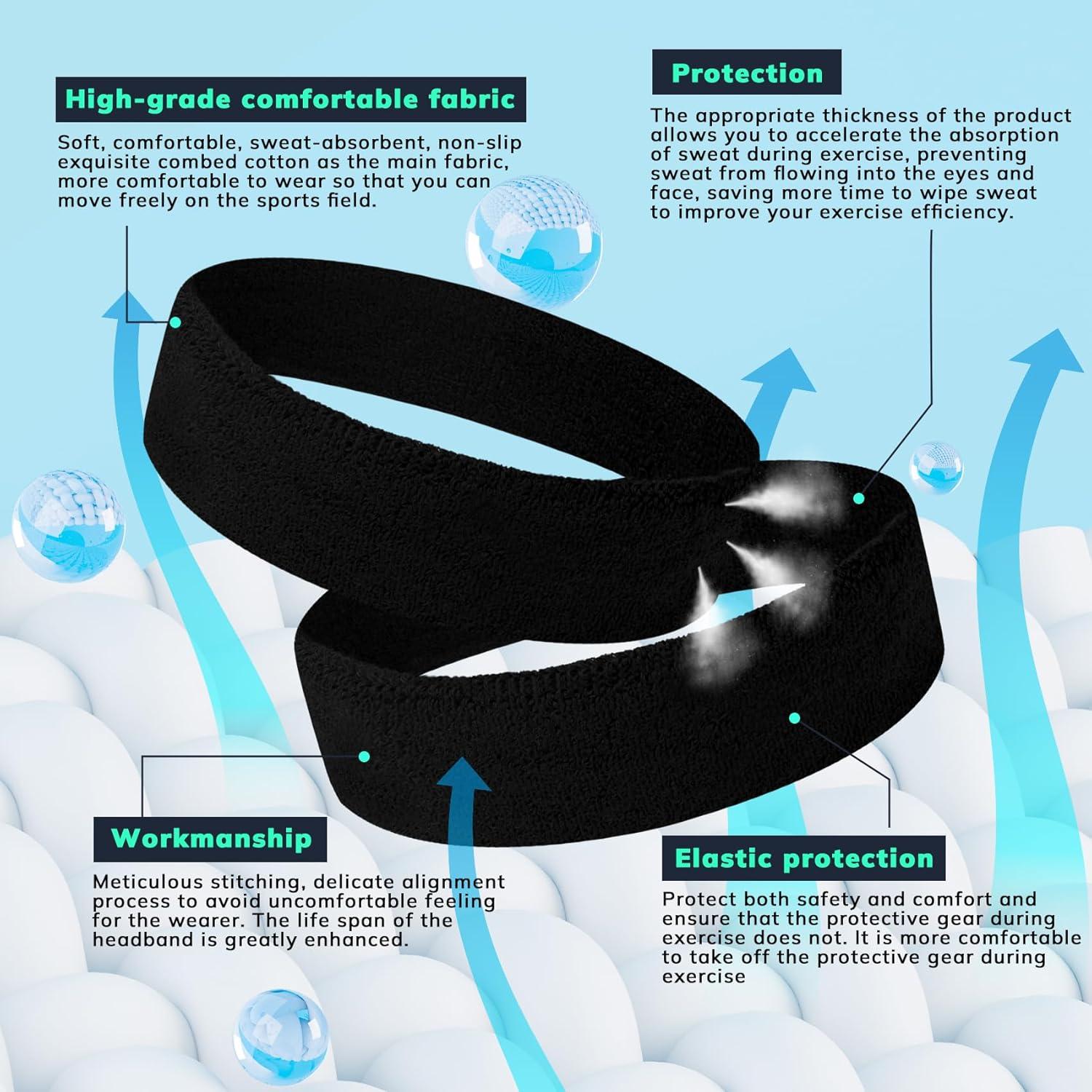 Cinta deportiva para la cabeza SEPORUD - 12 piezas absorbentes