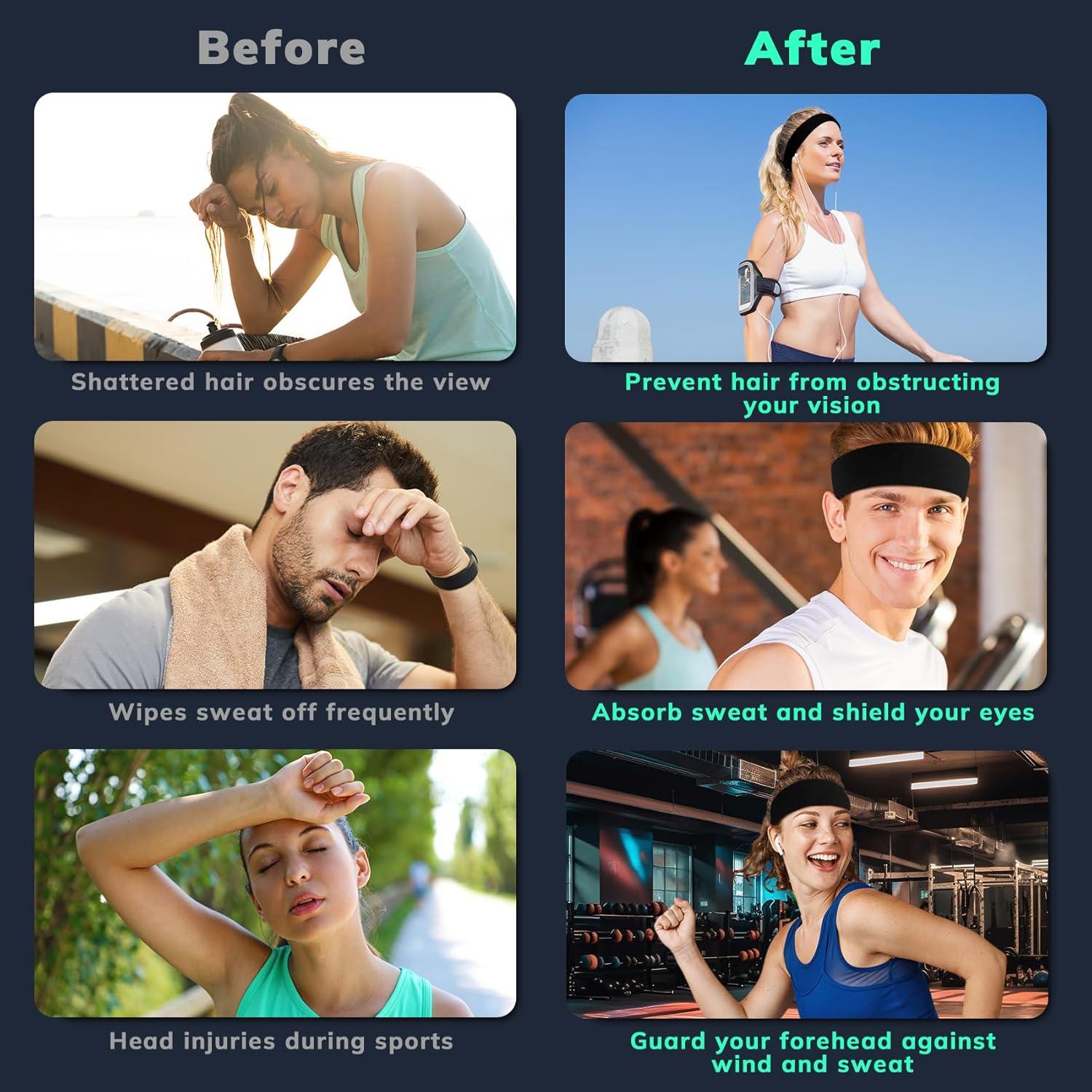 Cinta deportiva para la cabeza SEPORUD - 12 piezas absorbentes