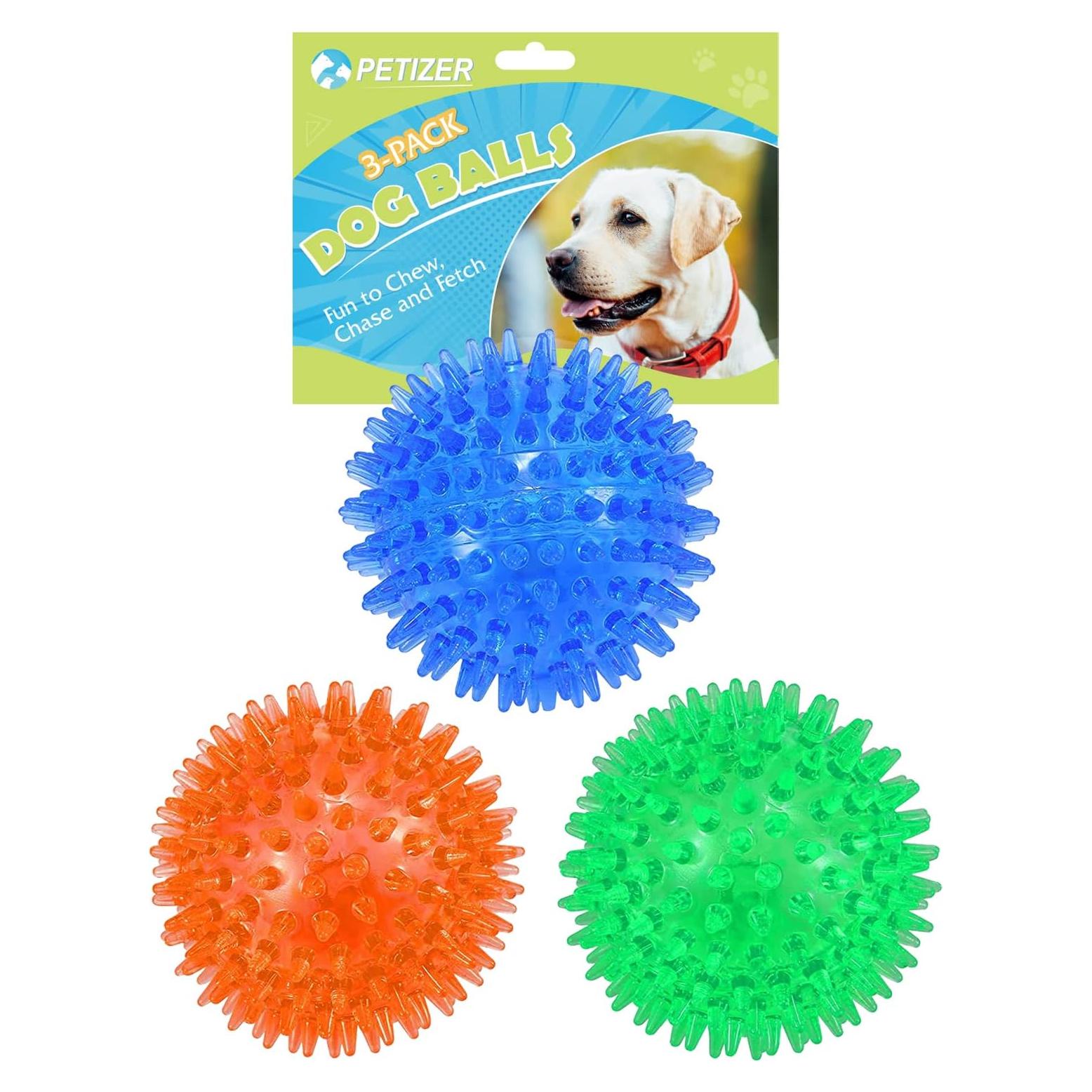 Petizer Paquete de 3 Bolas Squeaky Flotantes 6.35 cm para Perros