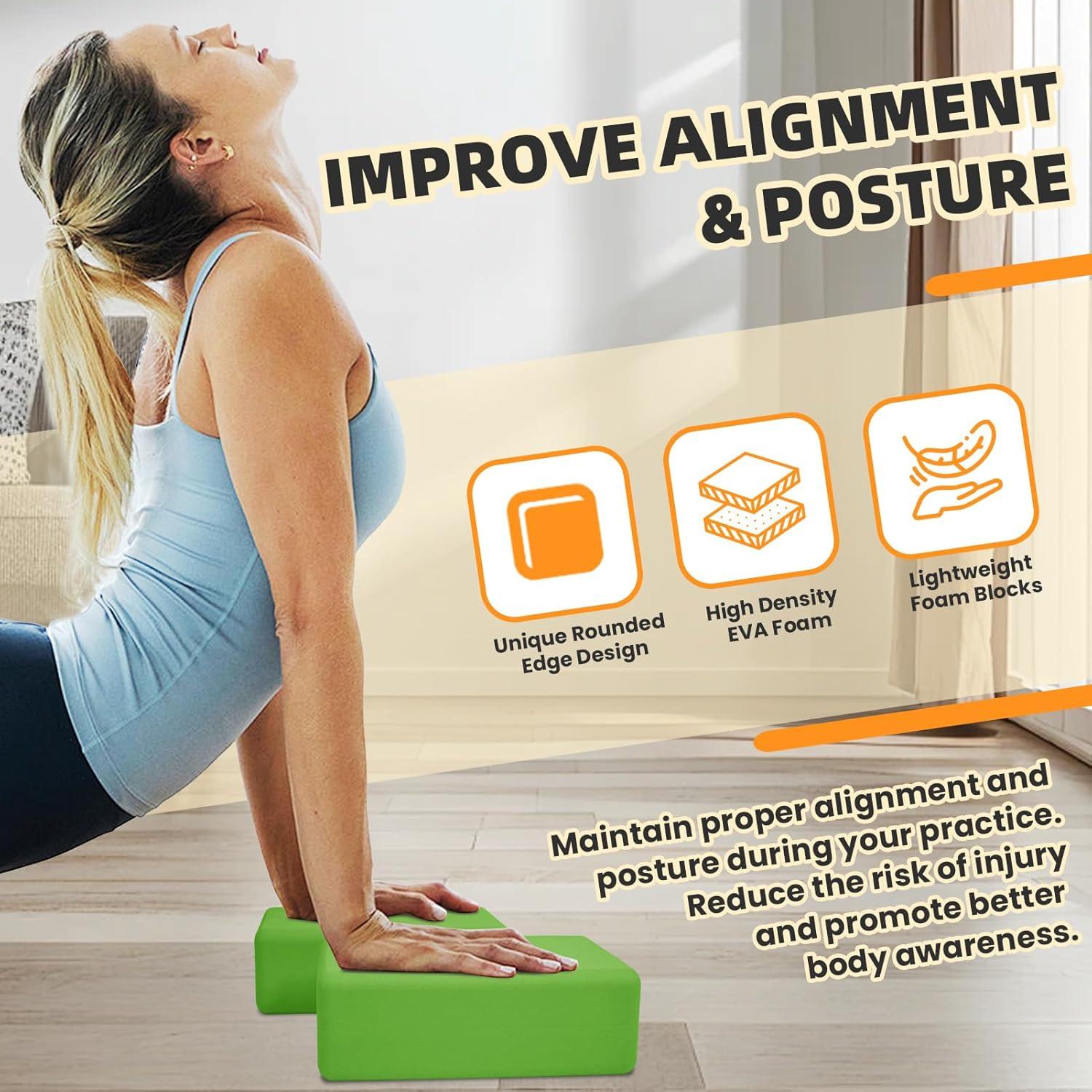 Bloques de Yoga H.J. Immbir - 2 Piezas EVA Antideslizantes