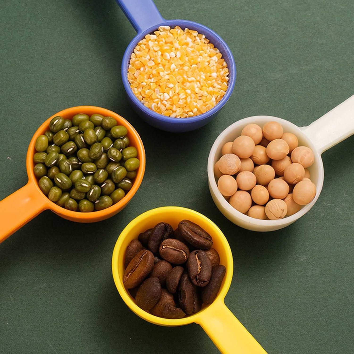 2 in 1 Measuring Spoon Sealing Clip Coffee Scoop for Espresso Tea Milk Protein Powder Bag Clamp Multifunctional Kitchen Accessories