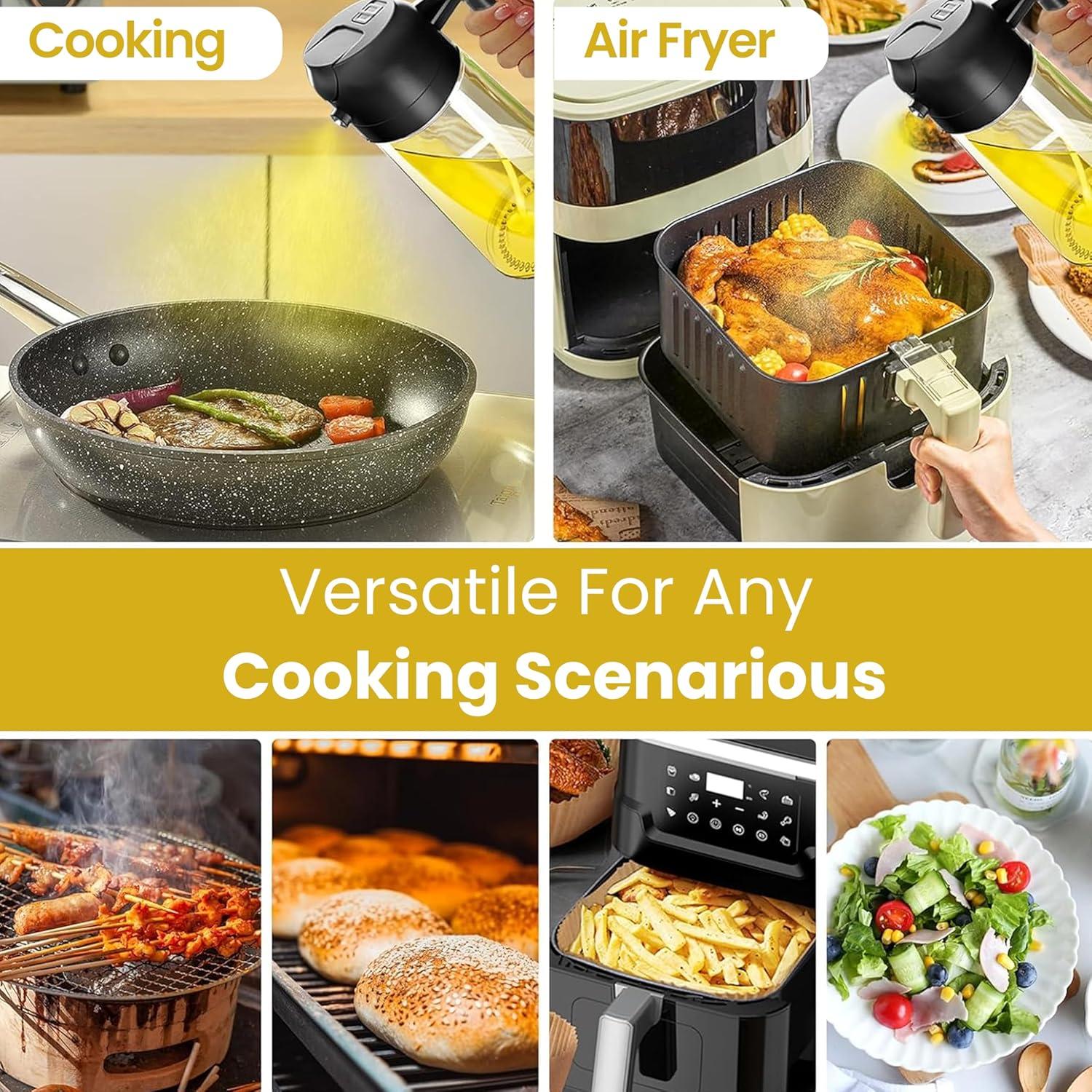 Spray y dispensador de aceite Javelox 470ml vidrio negro