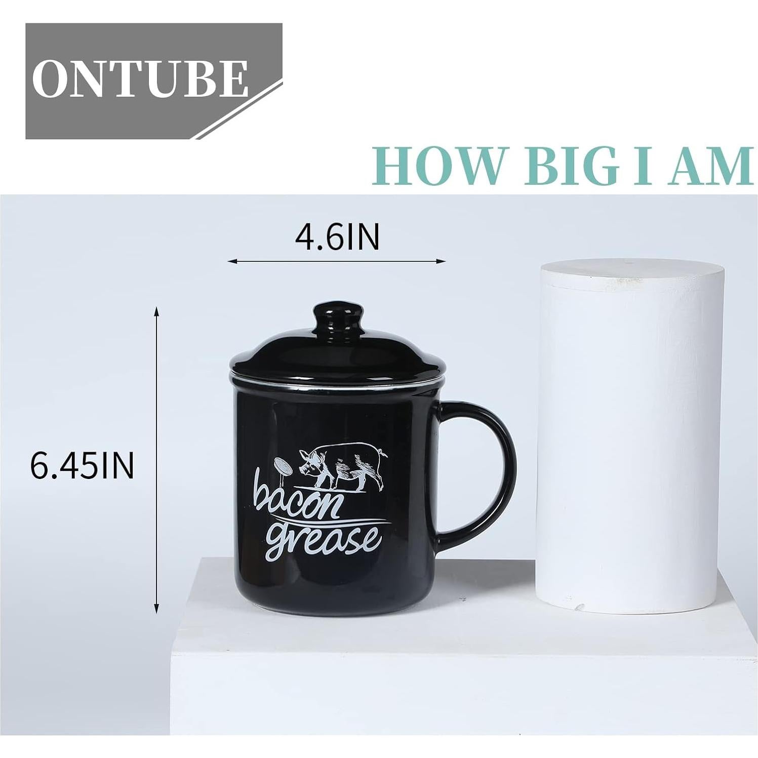 Contenedor de Grasa Cerámica ONTUBE con Colador 16.36 cm