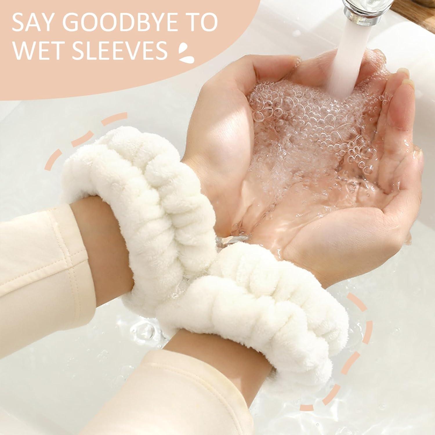 Conjunto de 9 Piezas Diadema y Pulseras EIMMBD Microfibra Beige