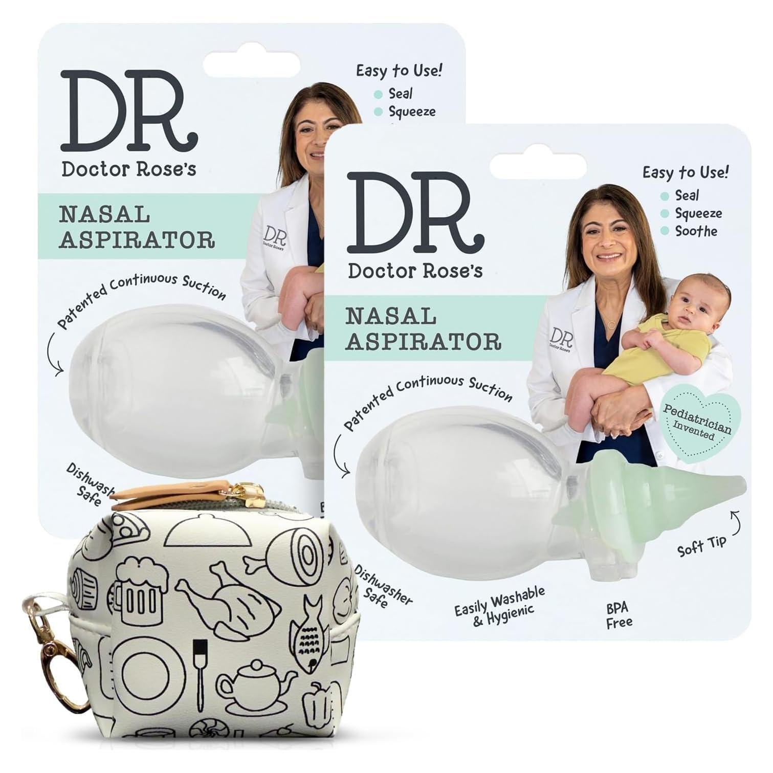 Aspirador Nasal Dr. Rose para Bebé Doble Succión - 2 Unidades