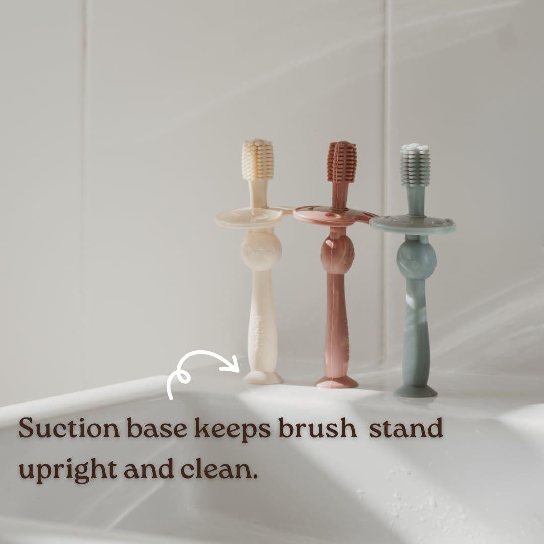 Cepillo de Dientes de Silicona Haakaa 360° - Bebés 6 Meses+