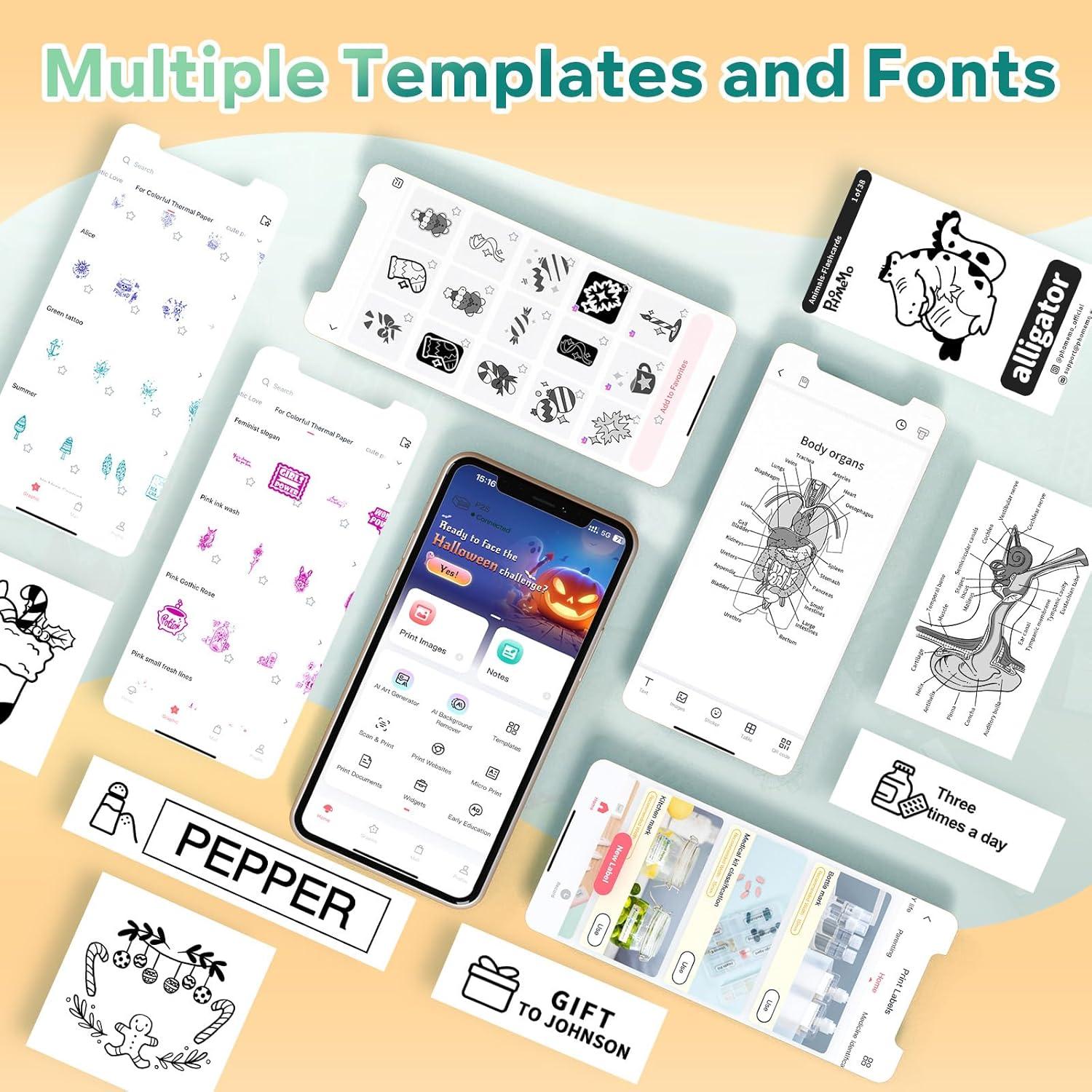 Impresora de Etiquetas Phomemo M02 Pro Térmica Bluetooth Cian