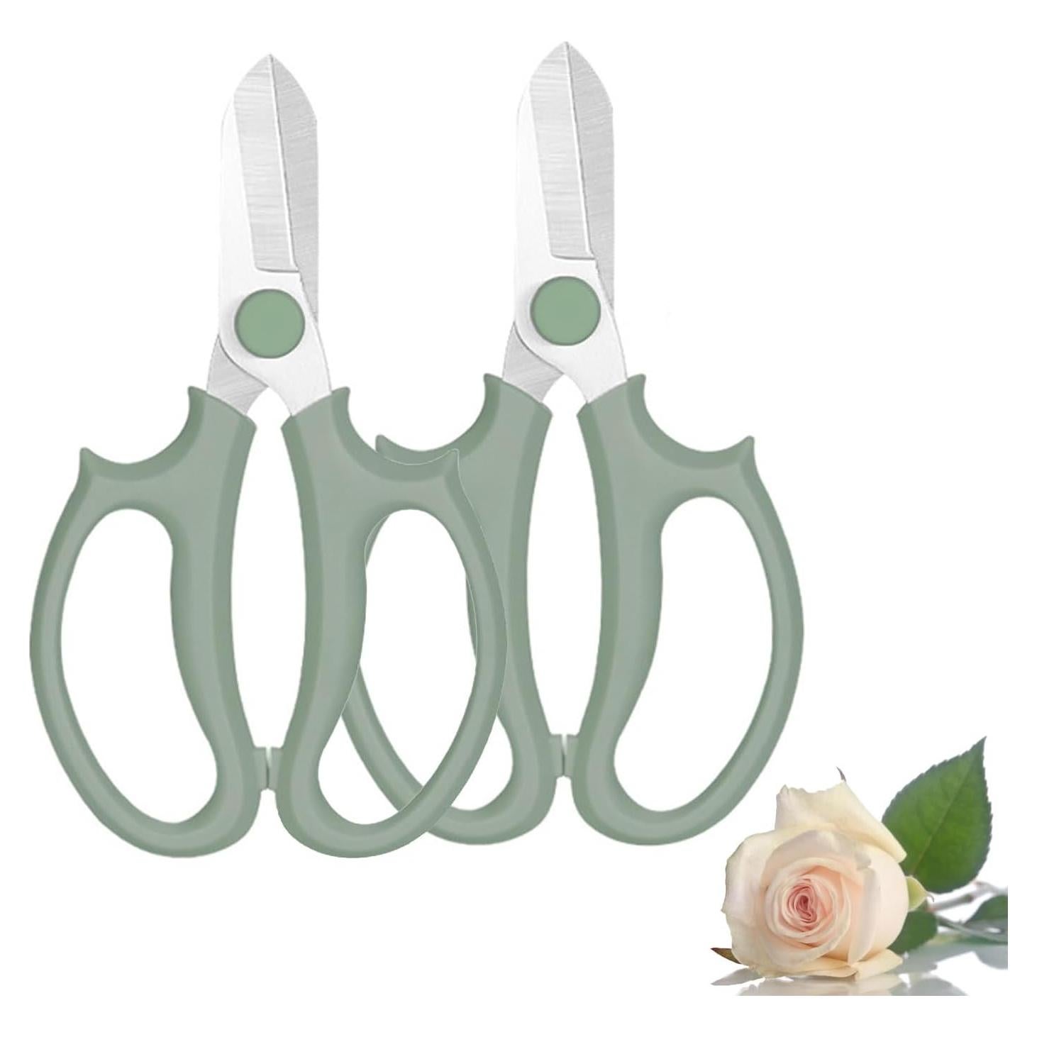 Tijeras de Flores Leize, Acero Inoxidable 8mm, 2 Piezas