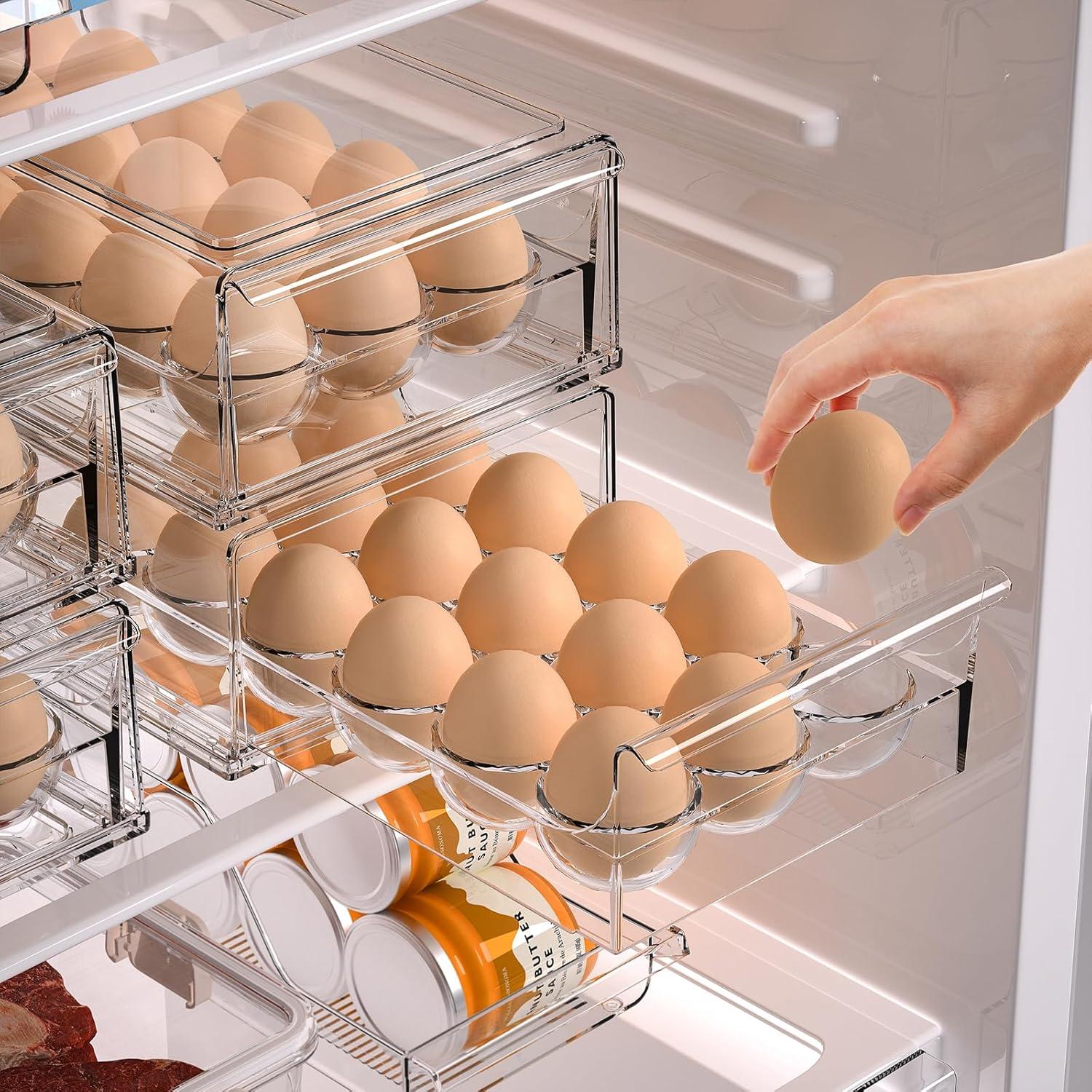 Organizador de Refrigerador Ettori para 18 Huevos Apilable