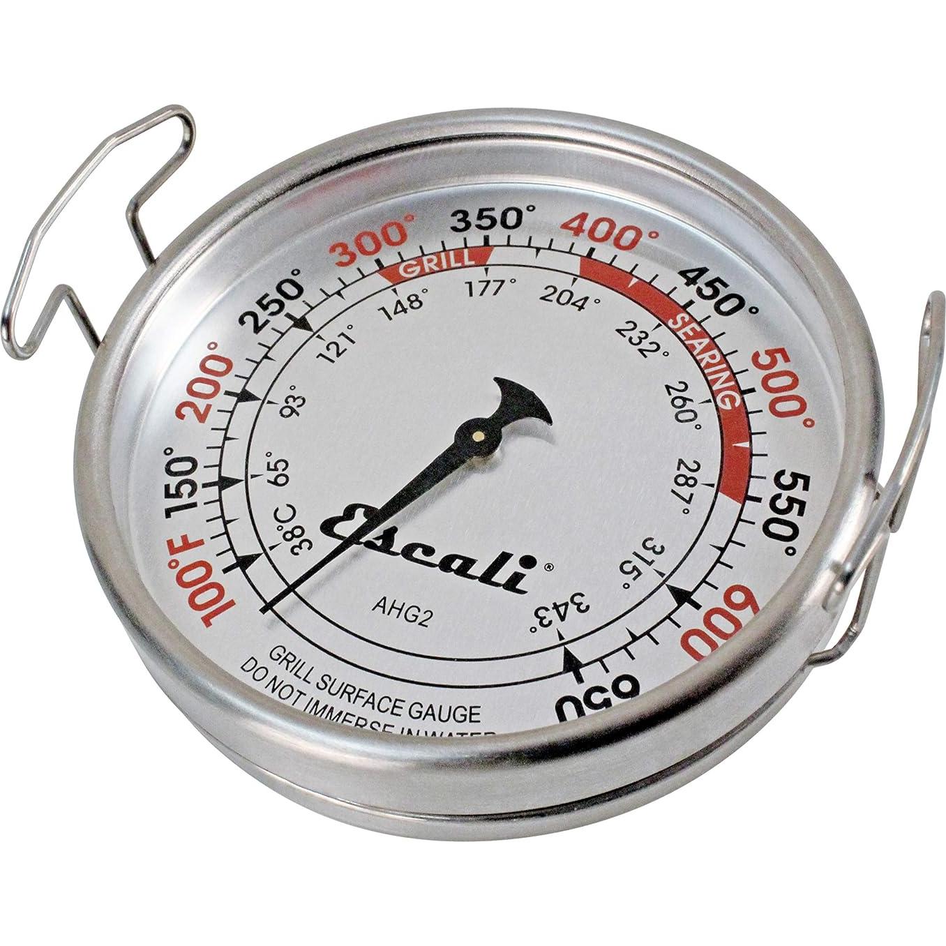 Termómetro de Superficie de Parrilla Escali AHG2 Acero Inoxidable XL