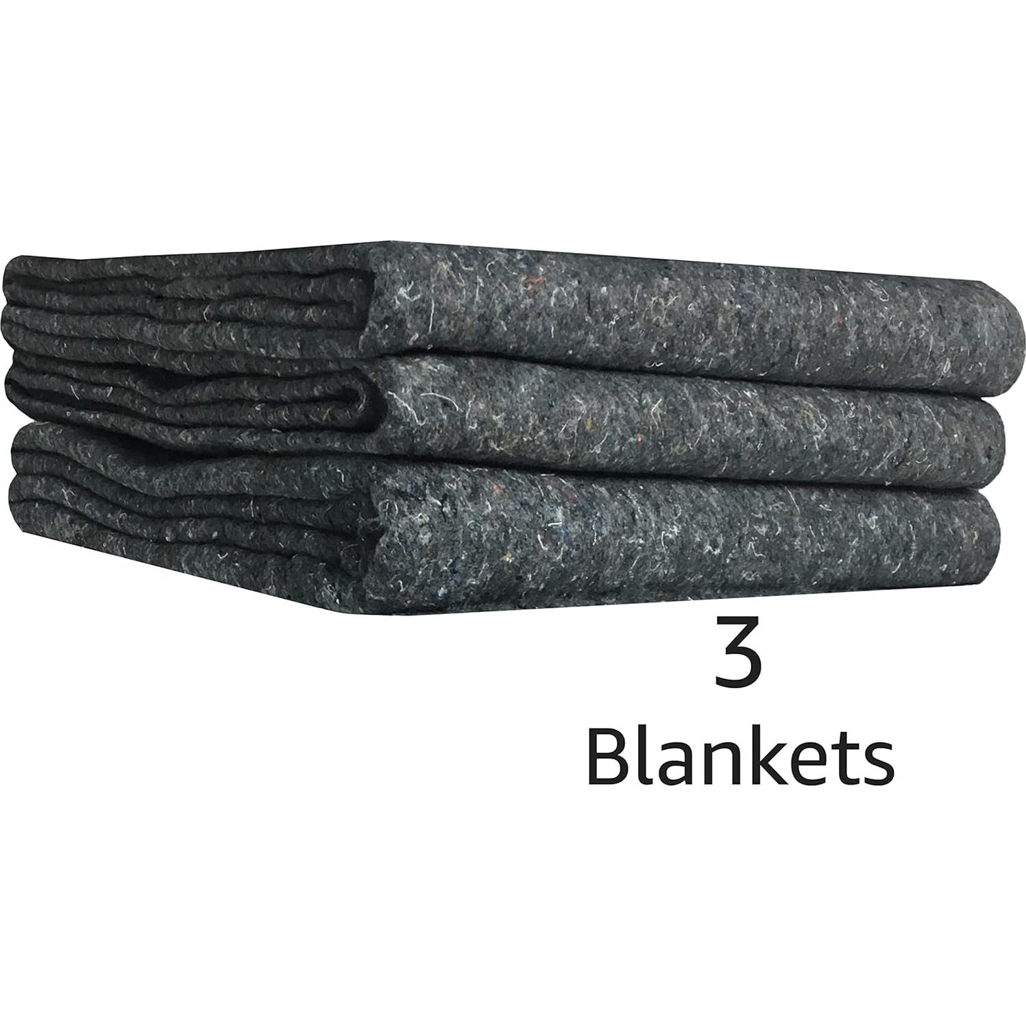 Mantas de Mudanza Uboxes 3 Piezas 183x137 cm Algodón Gris