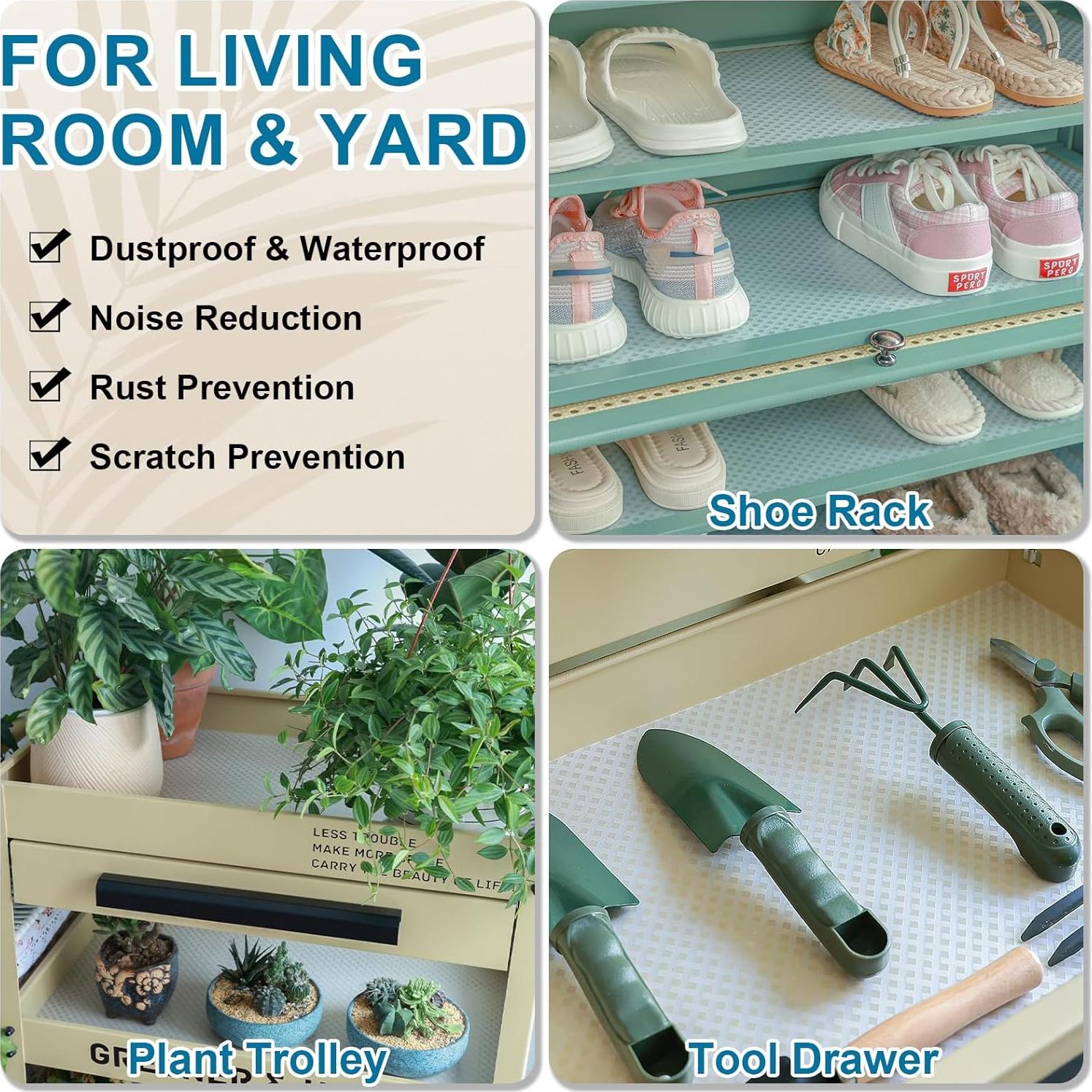 Forros de Estantería Hersvin 25.4x609.6 cm EVA Antideslizante