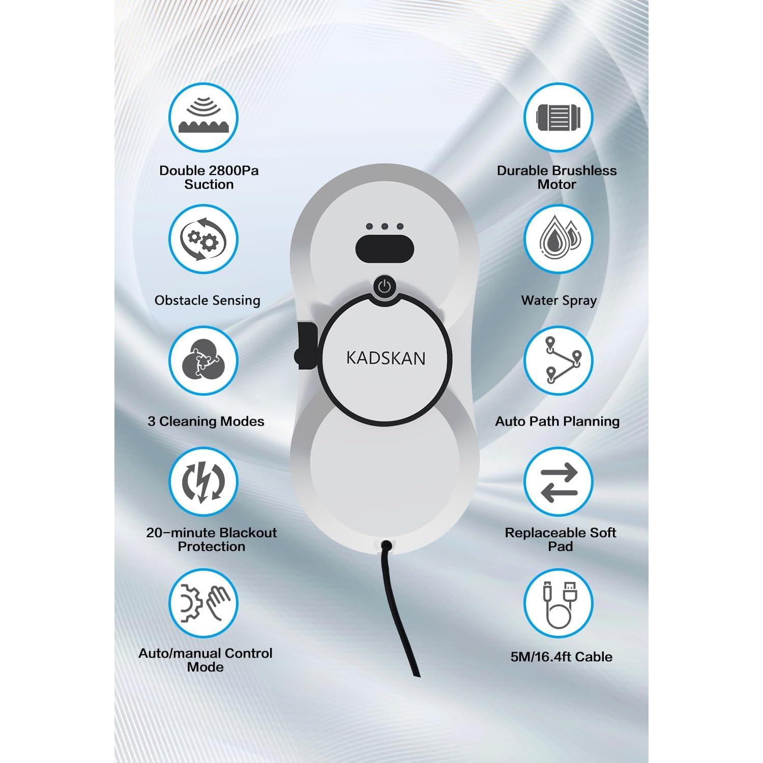 Robot Limpiador de Ventanas KADSKAN HCR-10 5600Pa Automático