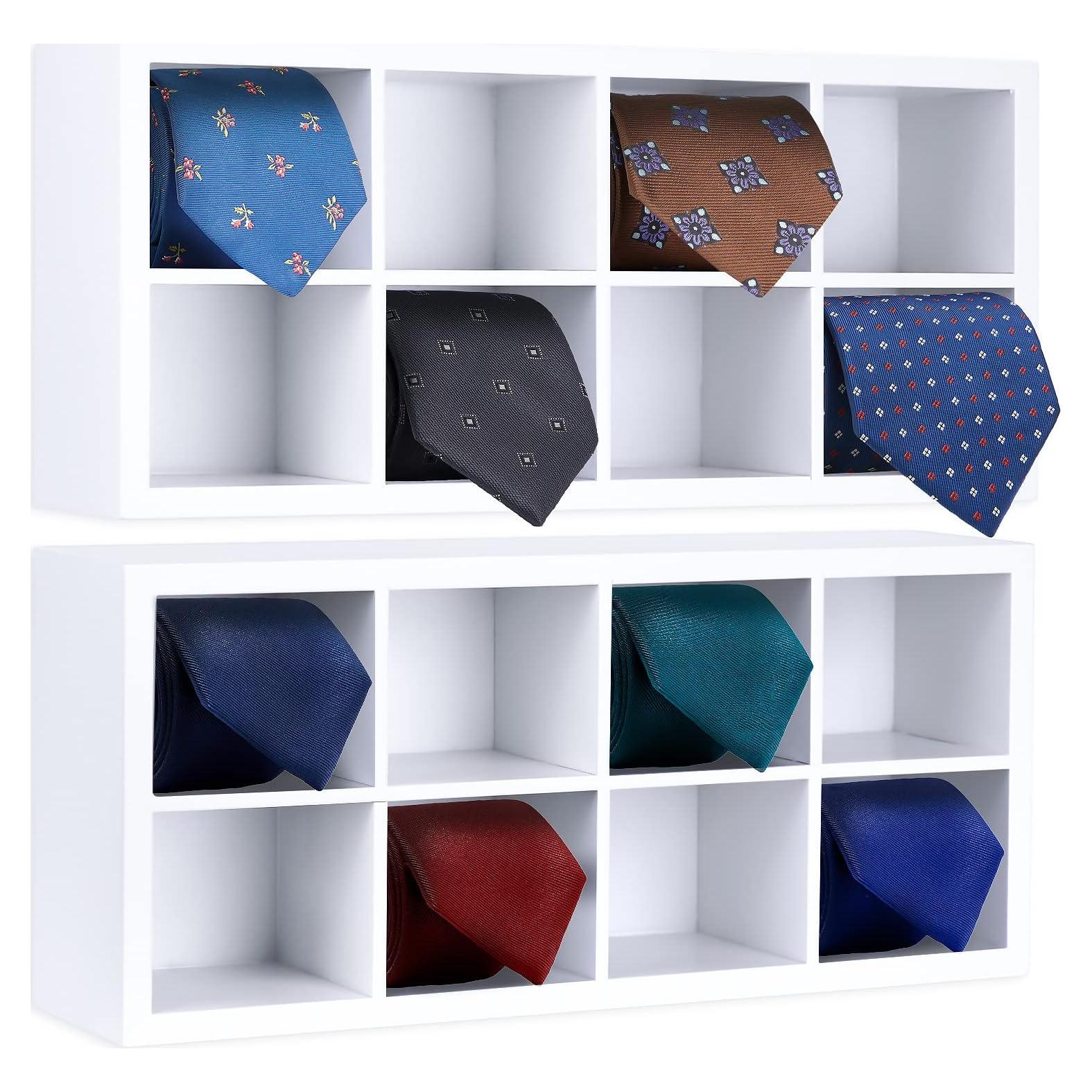 Soporte para Corbatas FTUREERA de Bambú - Organizador 2 Piezas