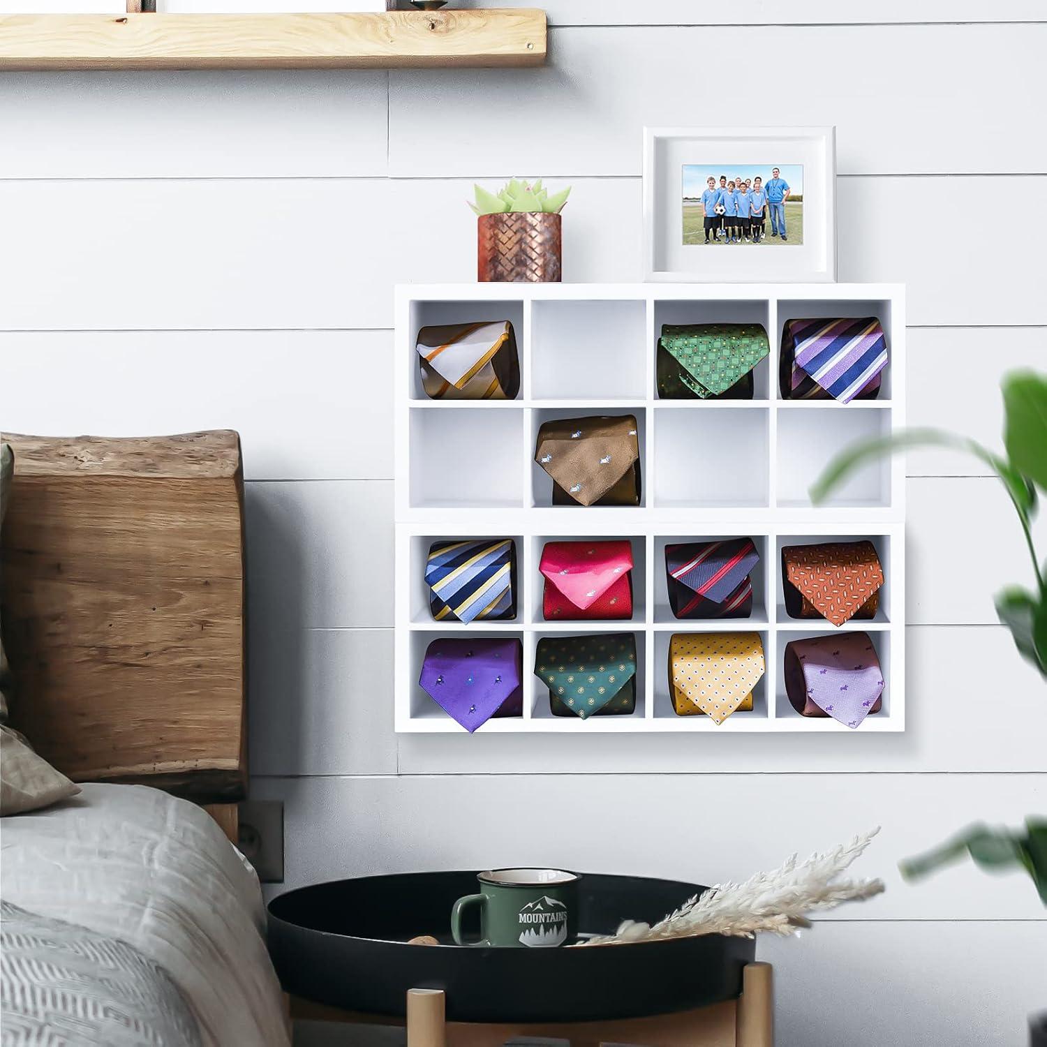 Soporte para Corbatas FTUREERA de Bambú - Organizador 2 Piezas