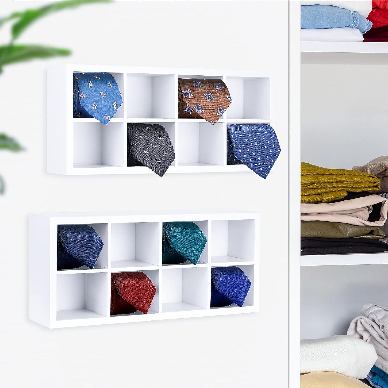 Soporte para Corbatas FTUREERA de Bambú - Organizador 2 Piezas