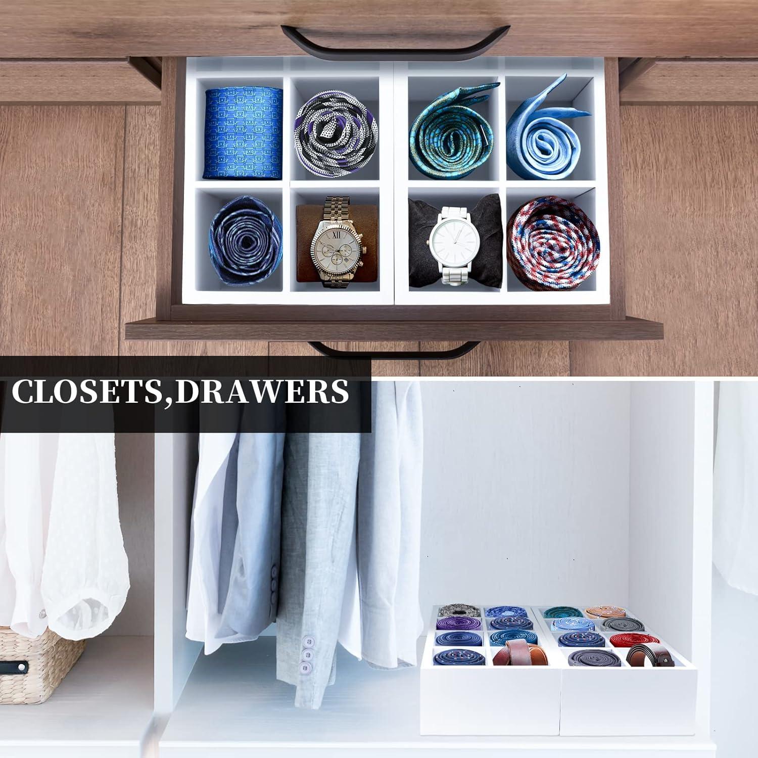 Soporte para Corbatas FTUREERA de Bambú - Organizador 2 Piezas