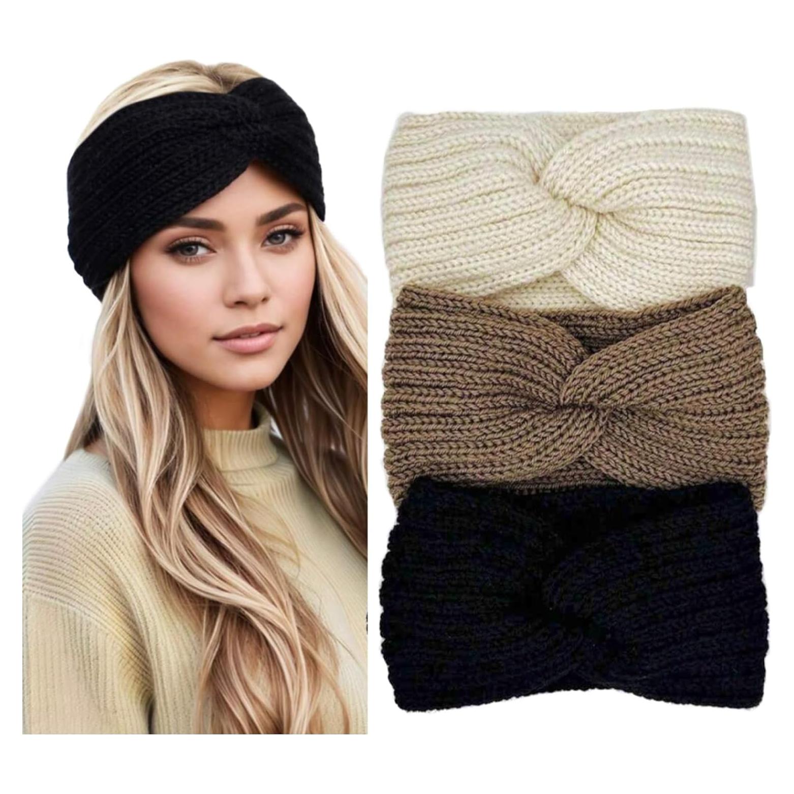 Diademas de Invierno Huachi para Mujeres - 4 Piezas Cálidas