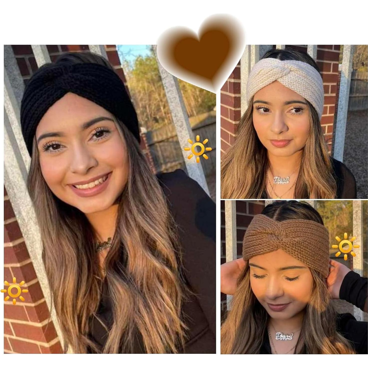 Diademas de Invierno Huachi para Mujeres - 4 Piezas Cálidas