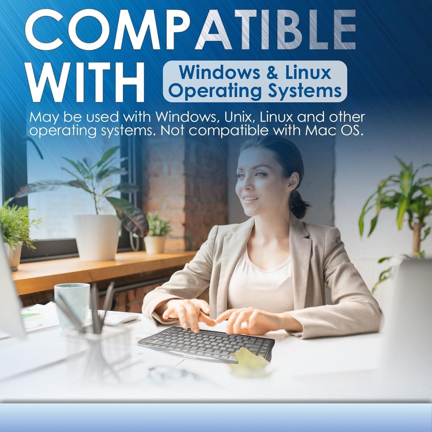 Teclado Compacto Evoluent EKB Con Cable Ergonómico 0.5kg