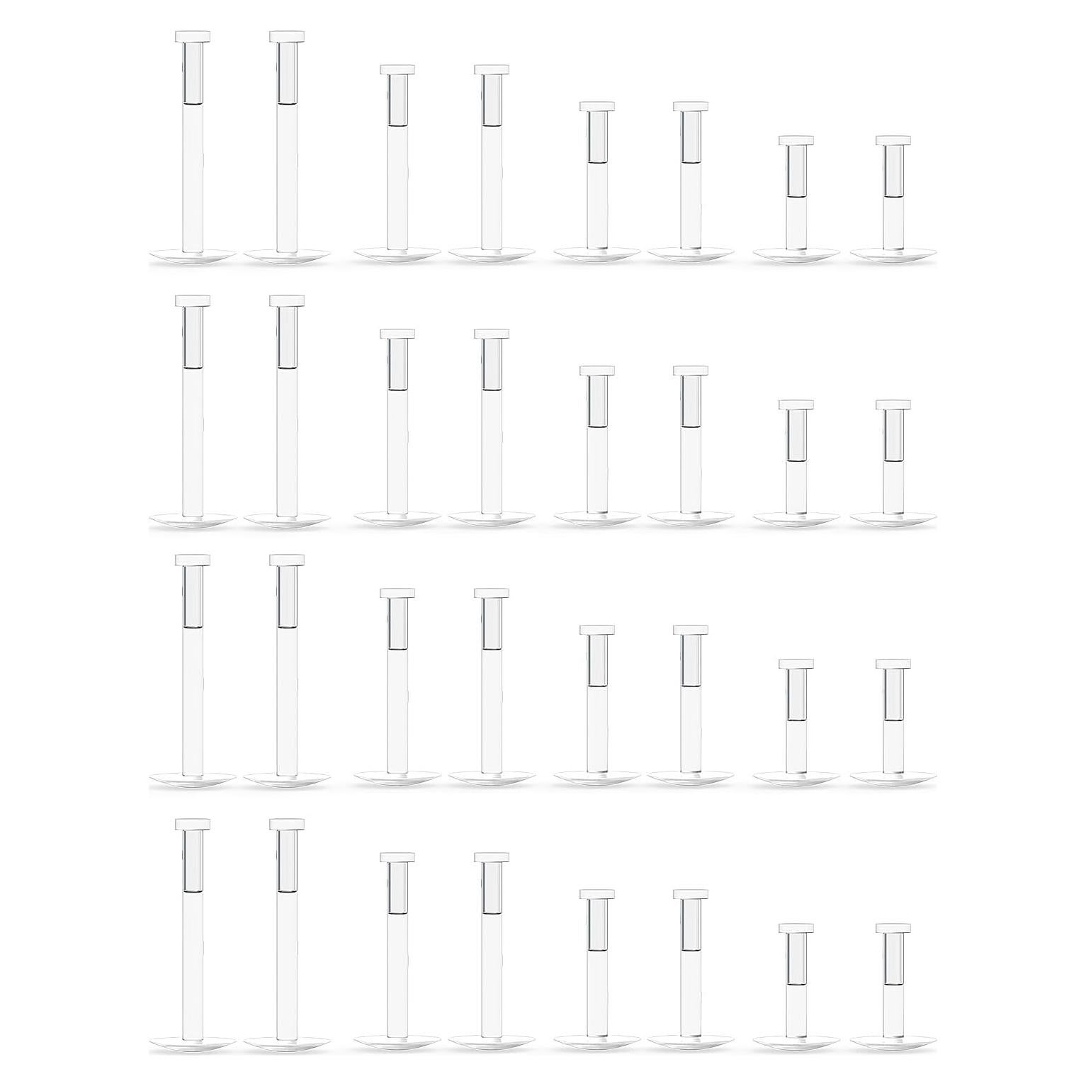 Anillos de Nariz Hipoalergénicos Yaalozei 16G 6-12mm 40 Pcs